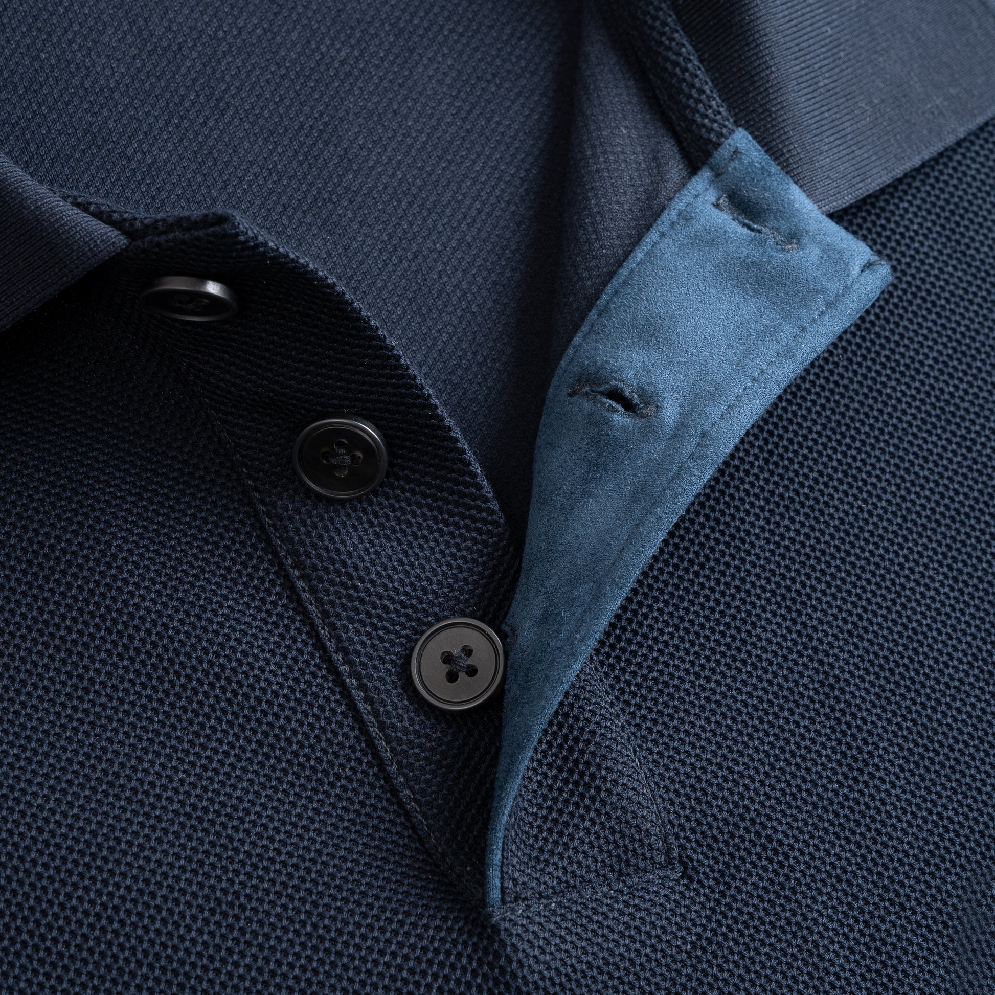 Minimal Pique Button Polo Shirt