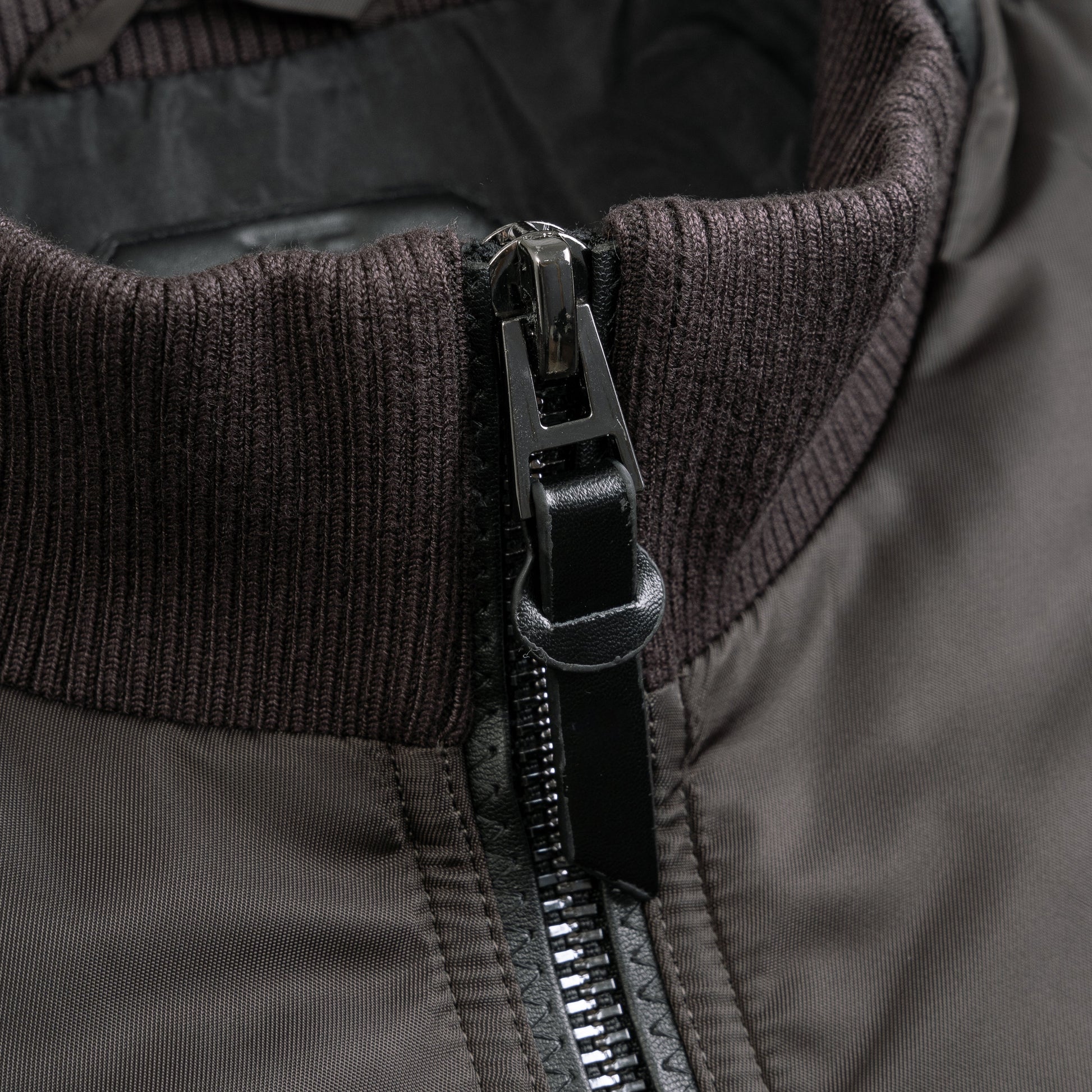 Windbreaker Jacket with Knit Paneling