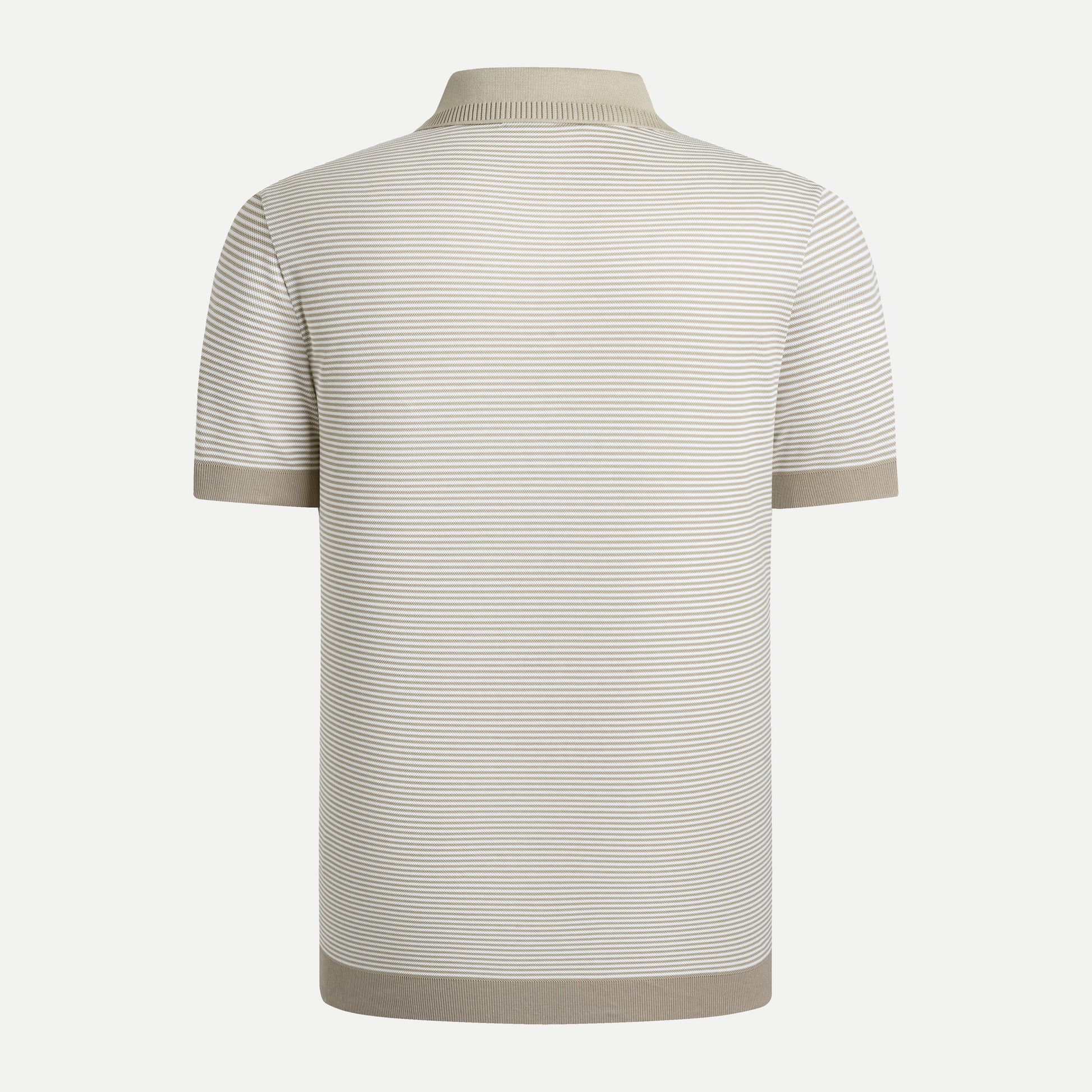 Striped Knit Polo Shirt