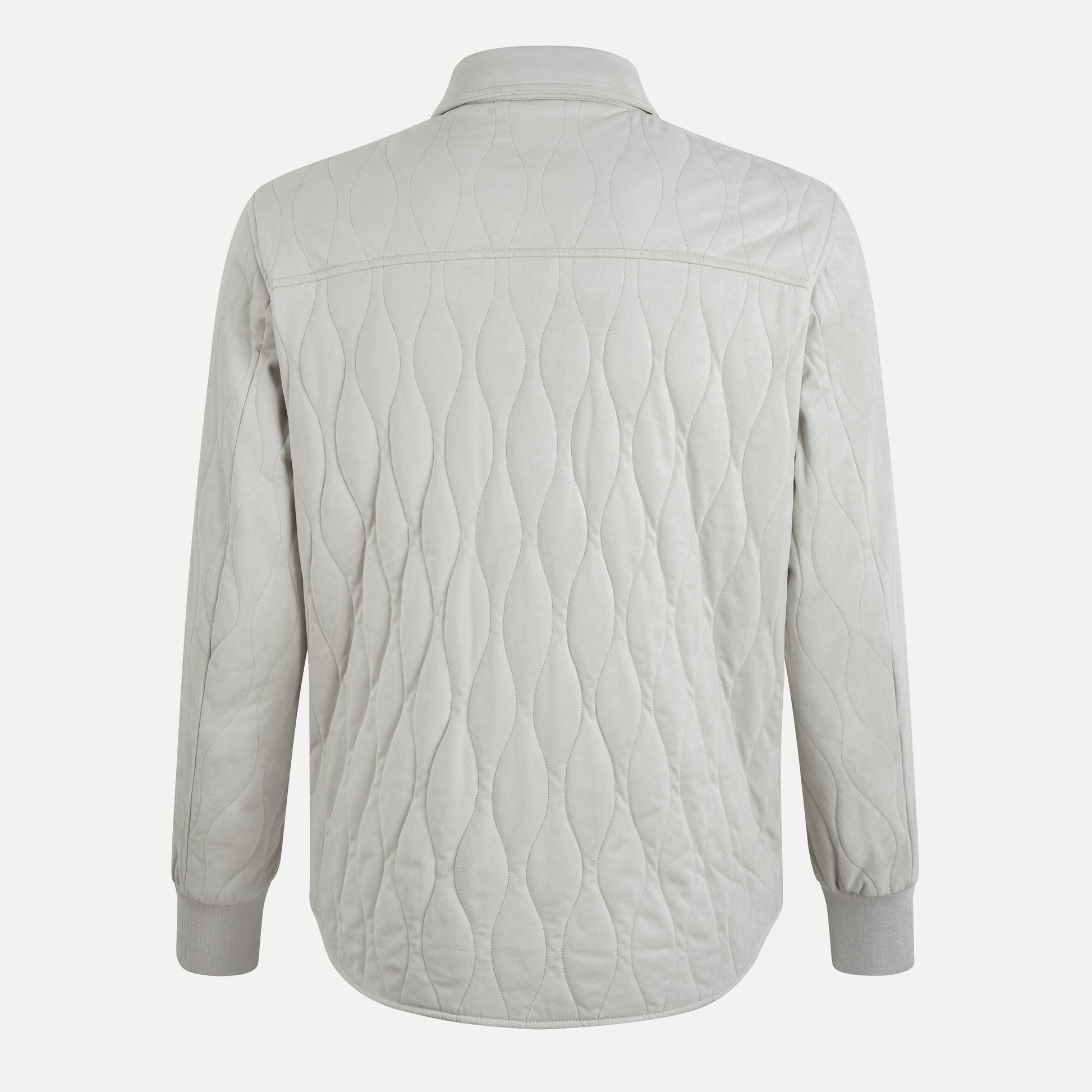 Padded Suede Shirt Jacket