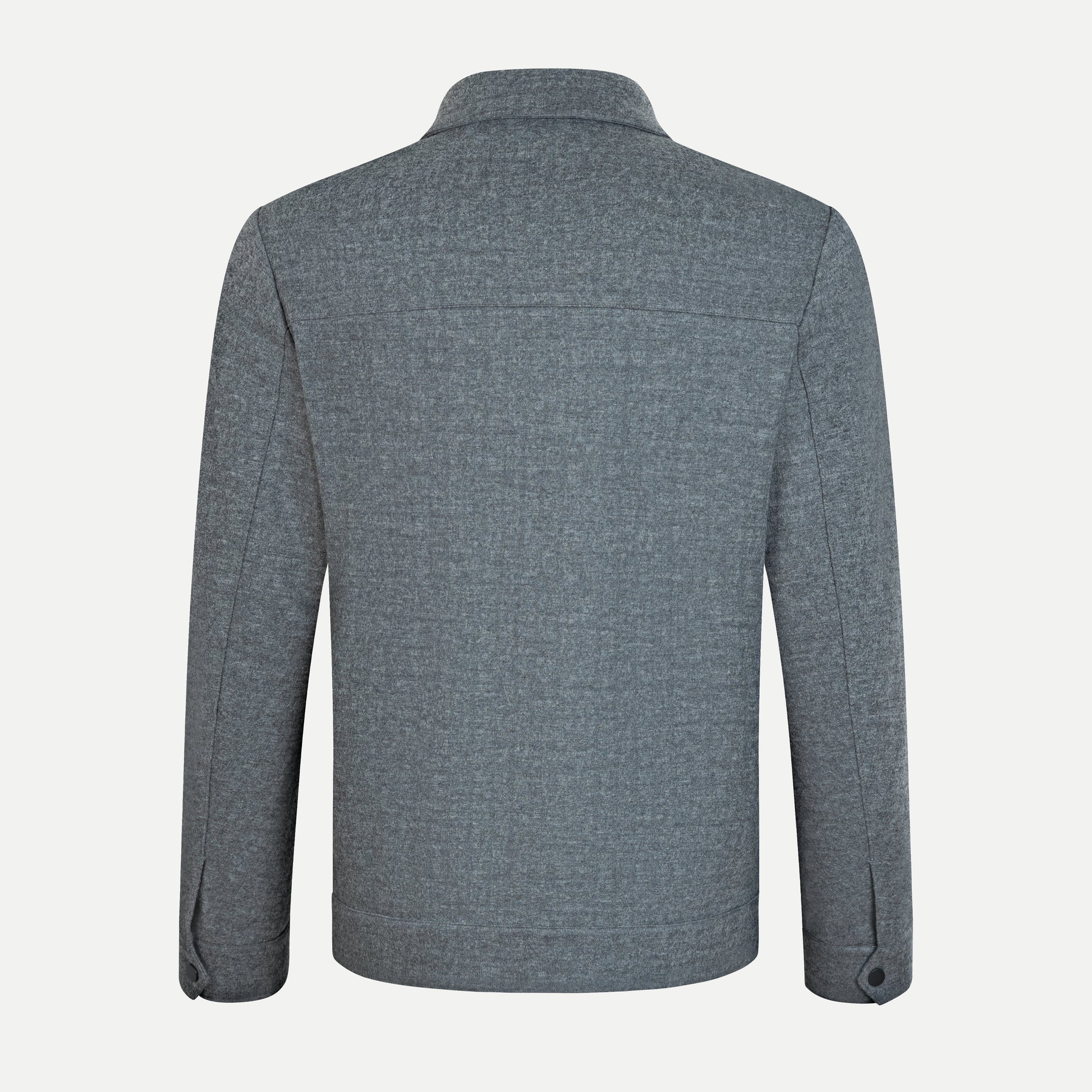 Wool Shirt Jacket with Flap Chest Pocket