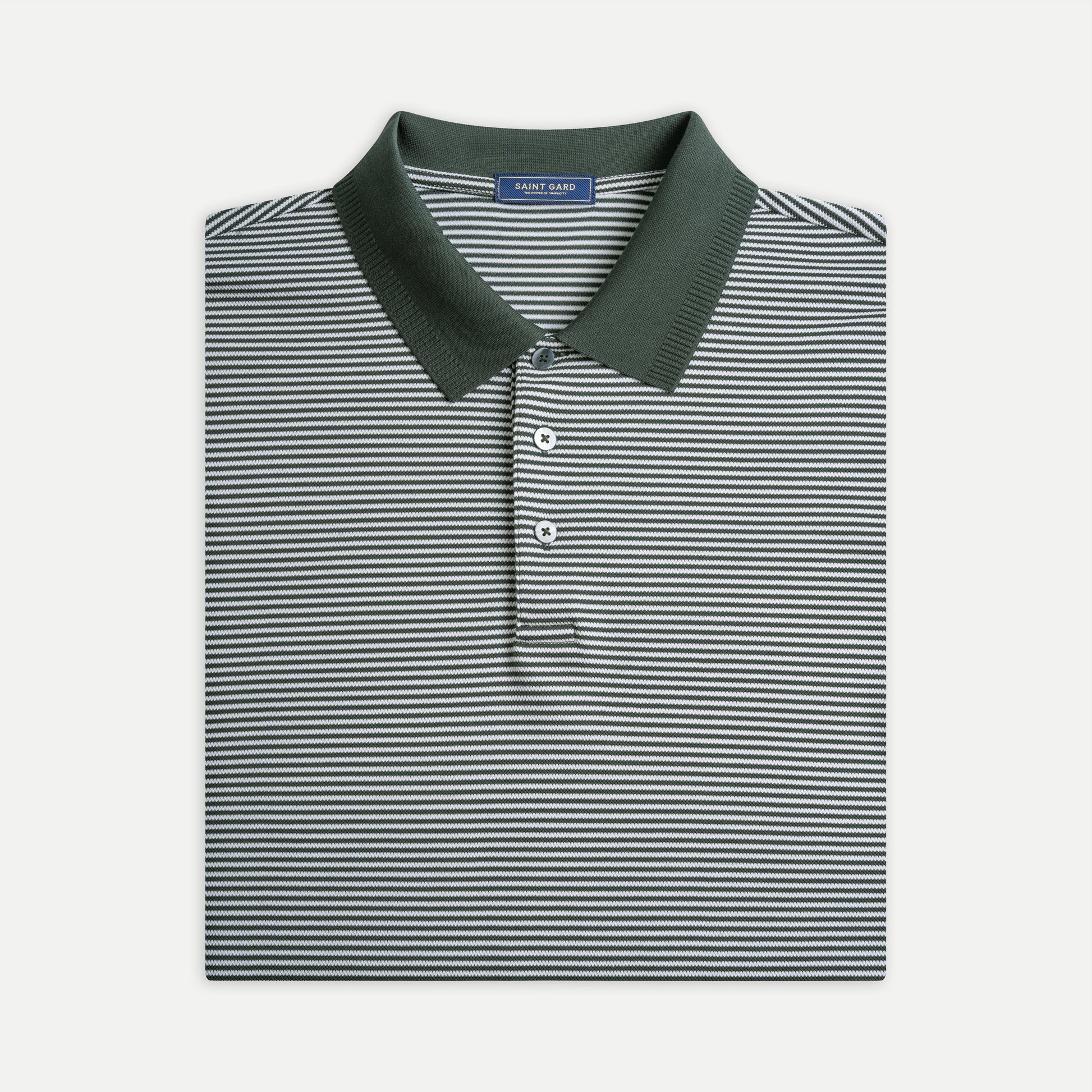 Striped Knit Polo Shirt