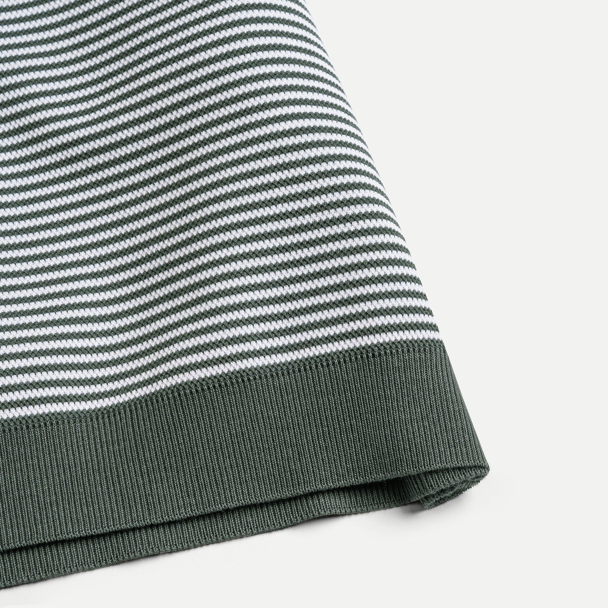 Striped Knit Polo Shirt