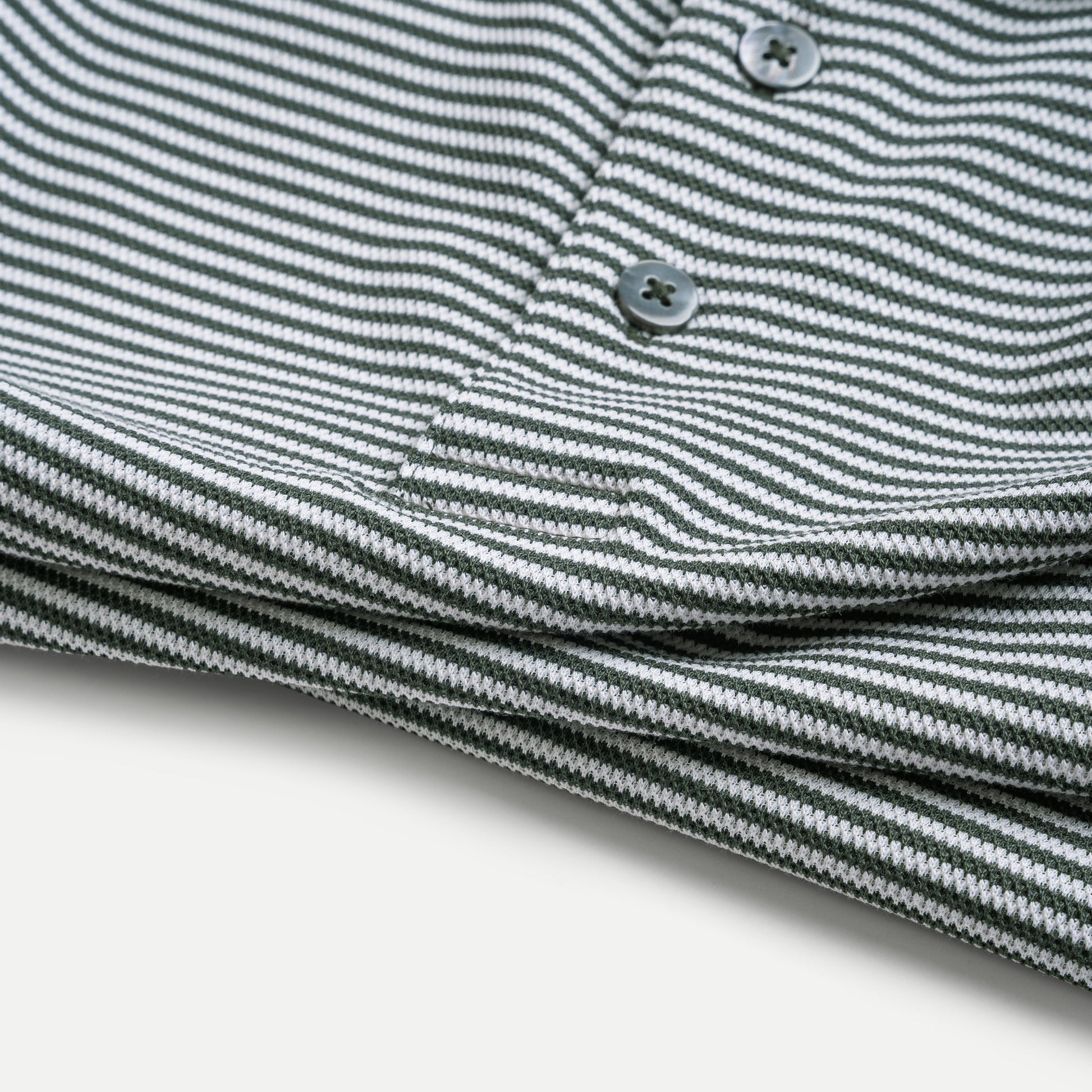 Striped Knit Polo Shirt