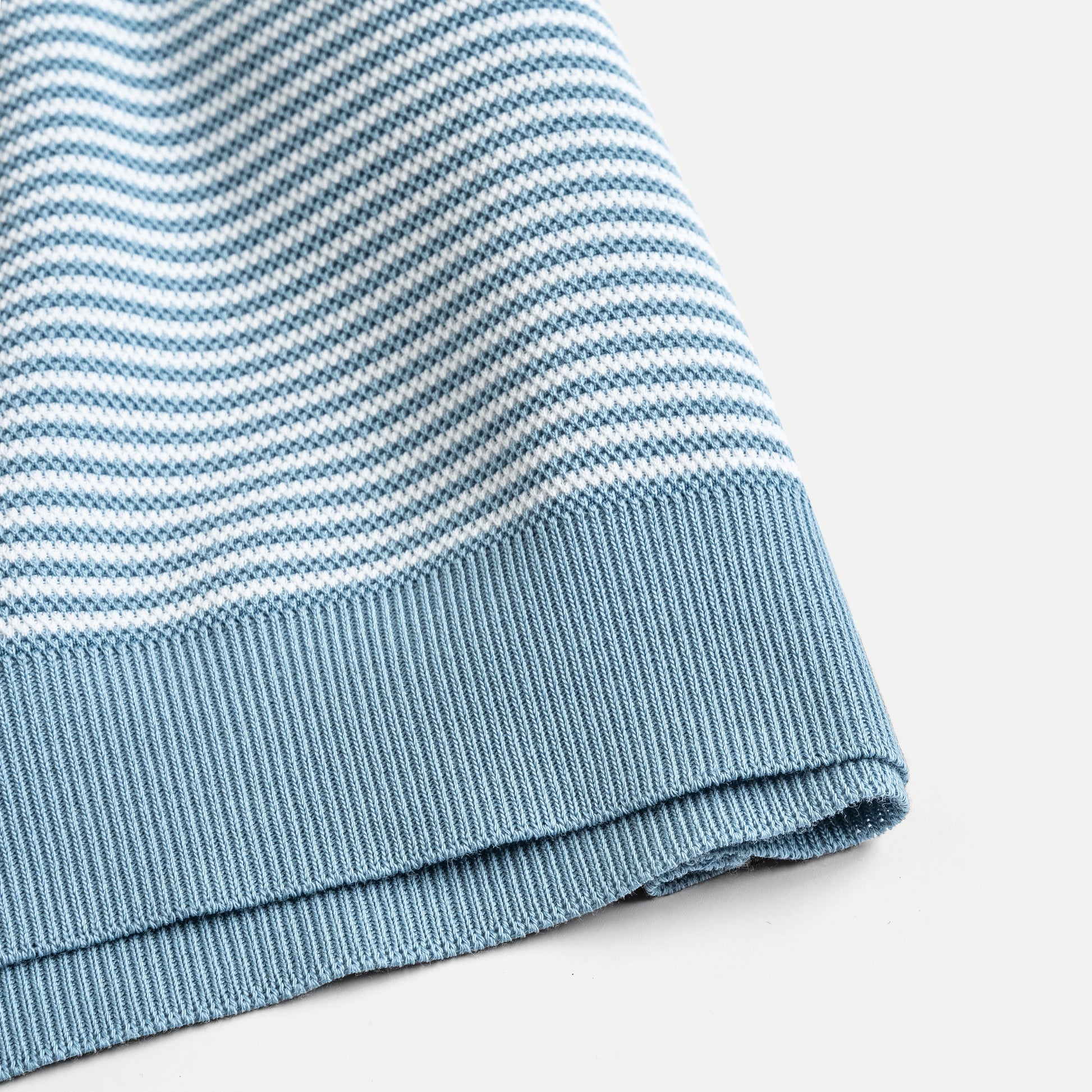 Striped Knit Polo Shirt