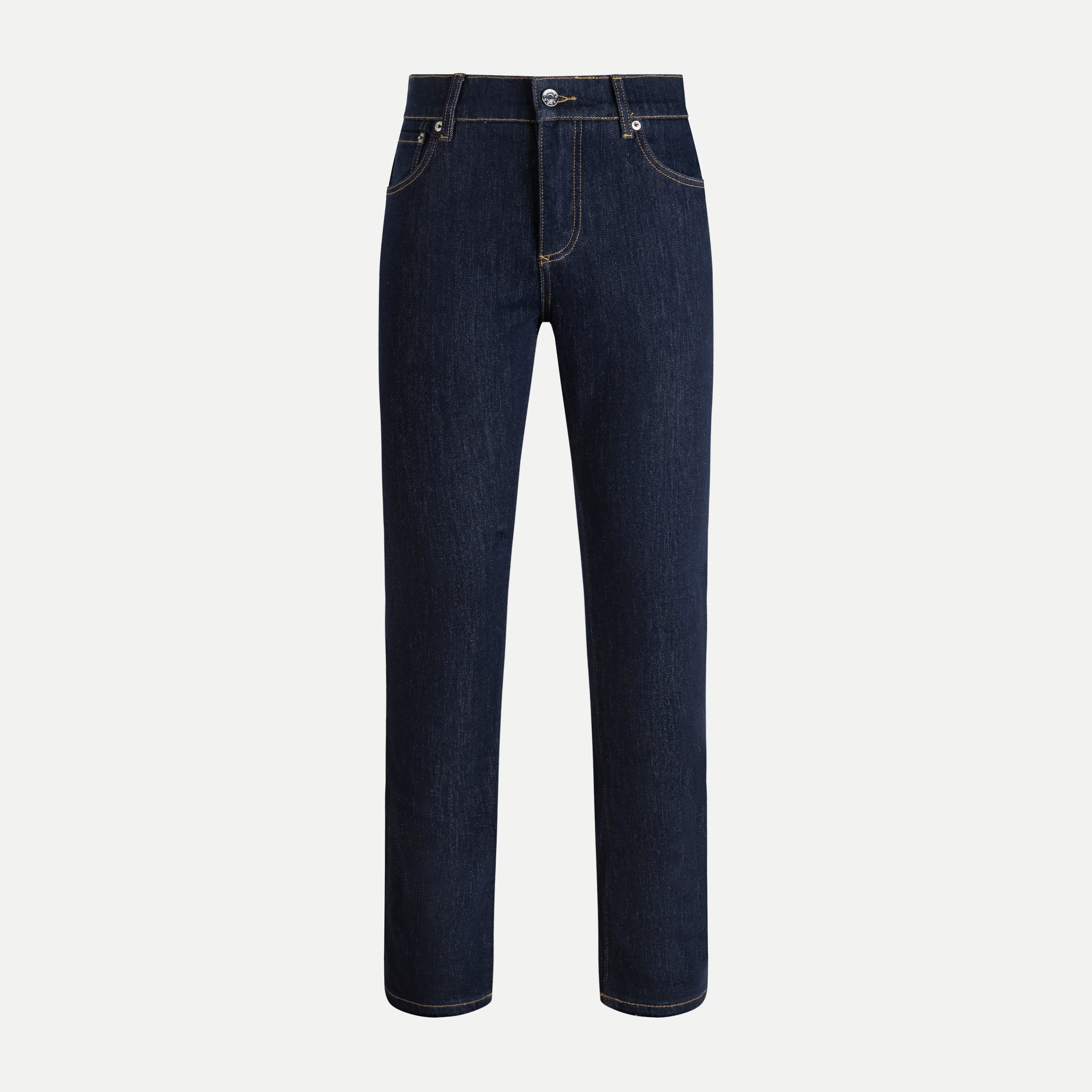 Straight-Fit Cotton Woven Jeans