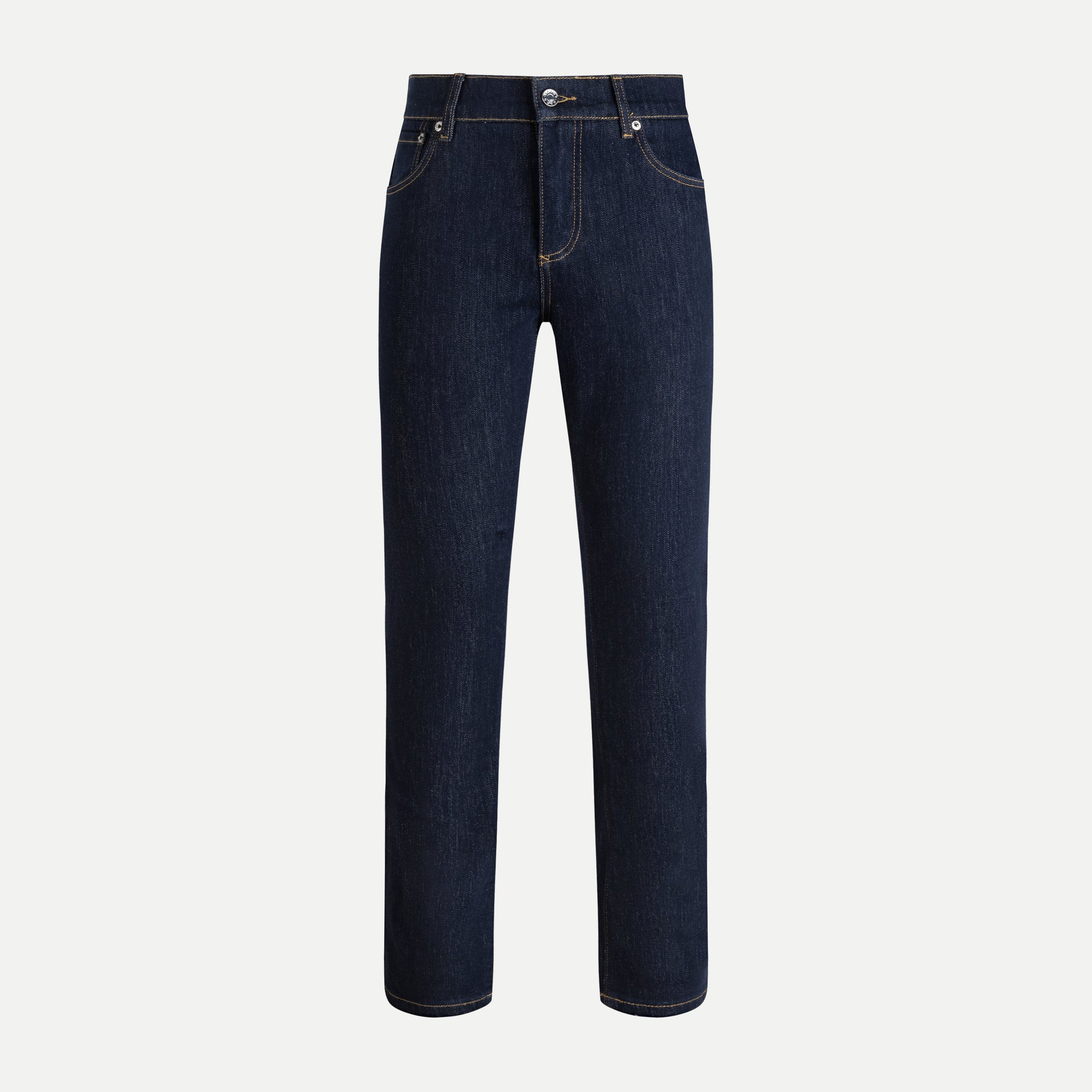 Straight-Fit Cotton Woven Jeans
