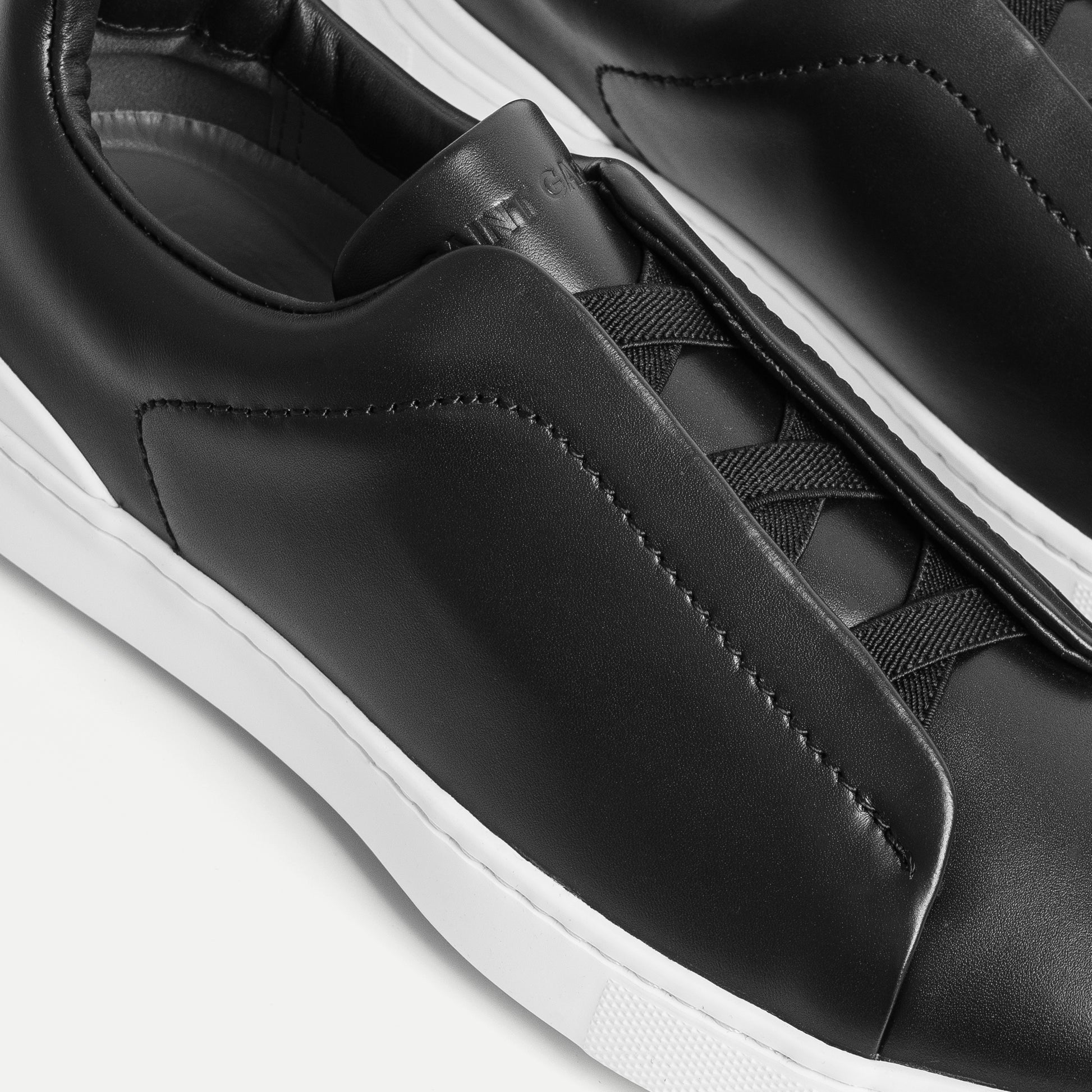 Triple Stitch Leather Slip-On Shoe