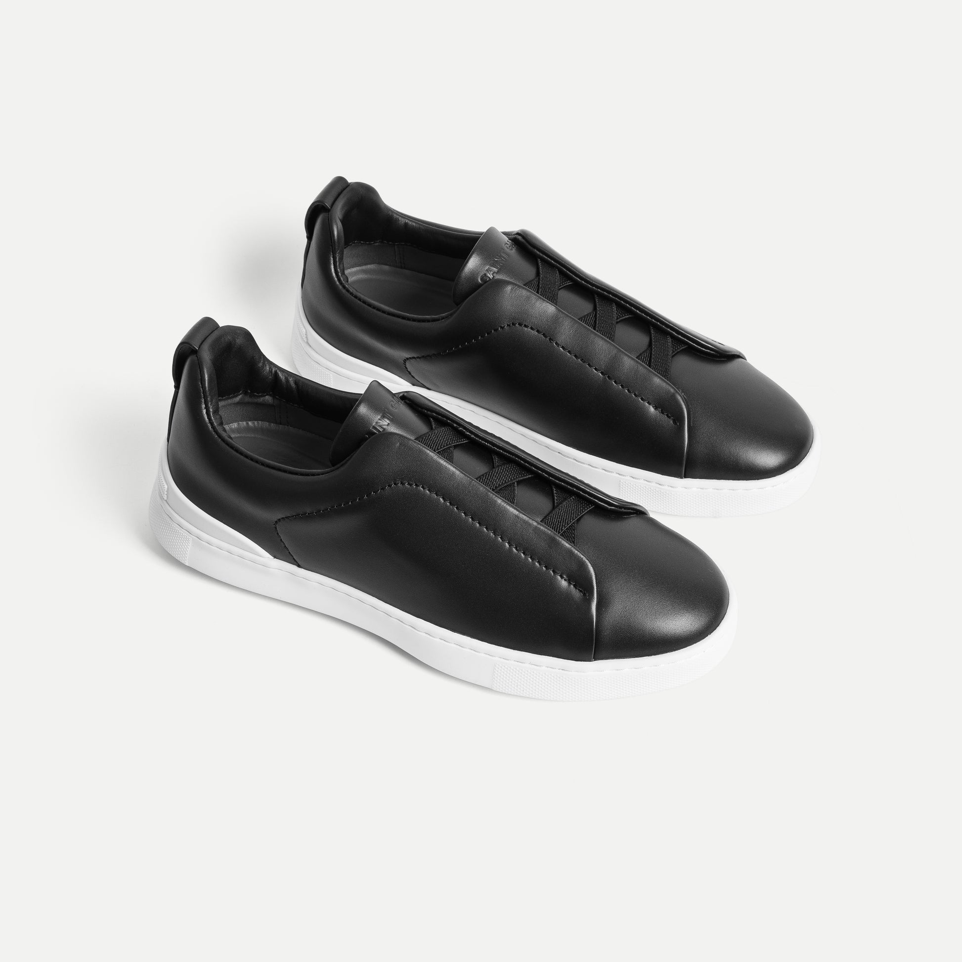 Triple Stitch Leather Slip-On Shoe