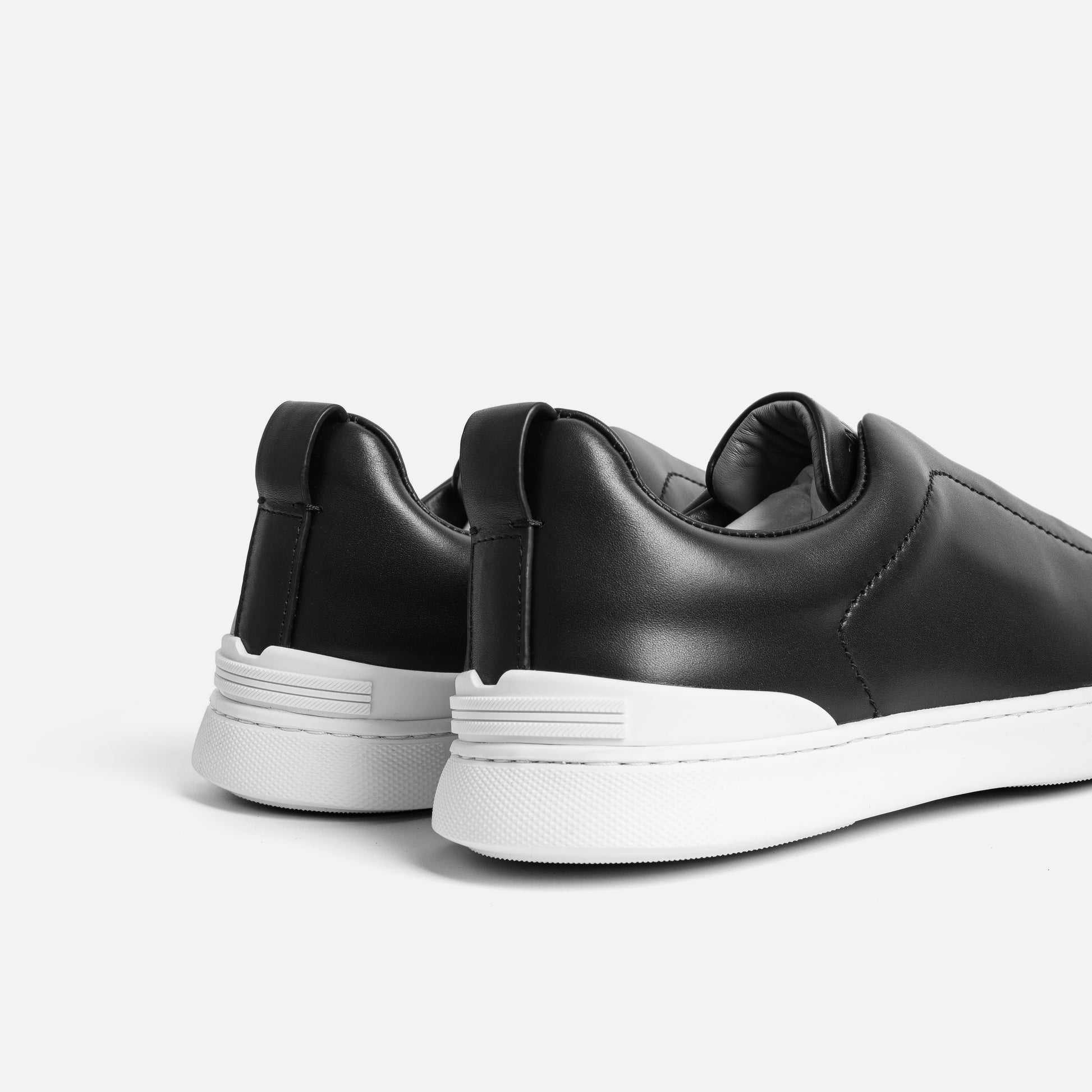 Triple Stitch Leather Slip-On Shoe