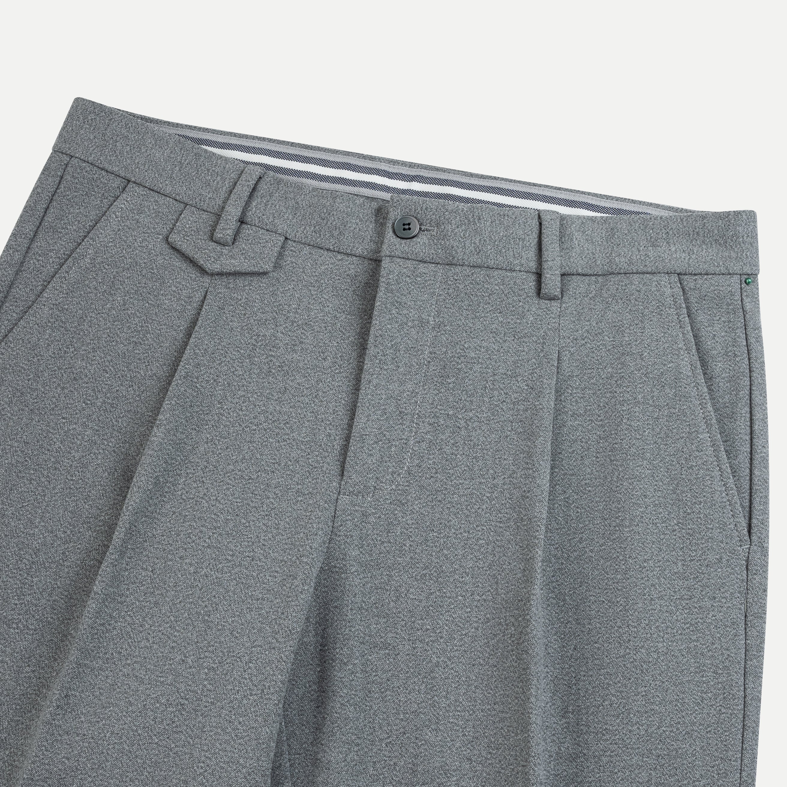 Pleated Slim-Fit Trousers