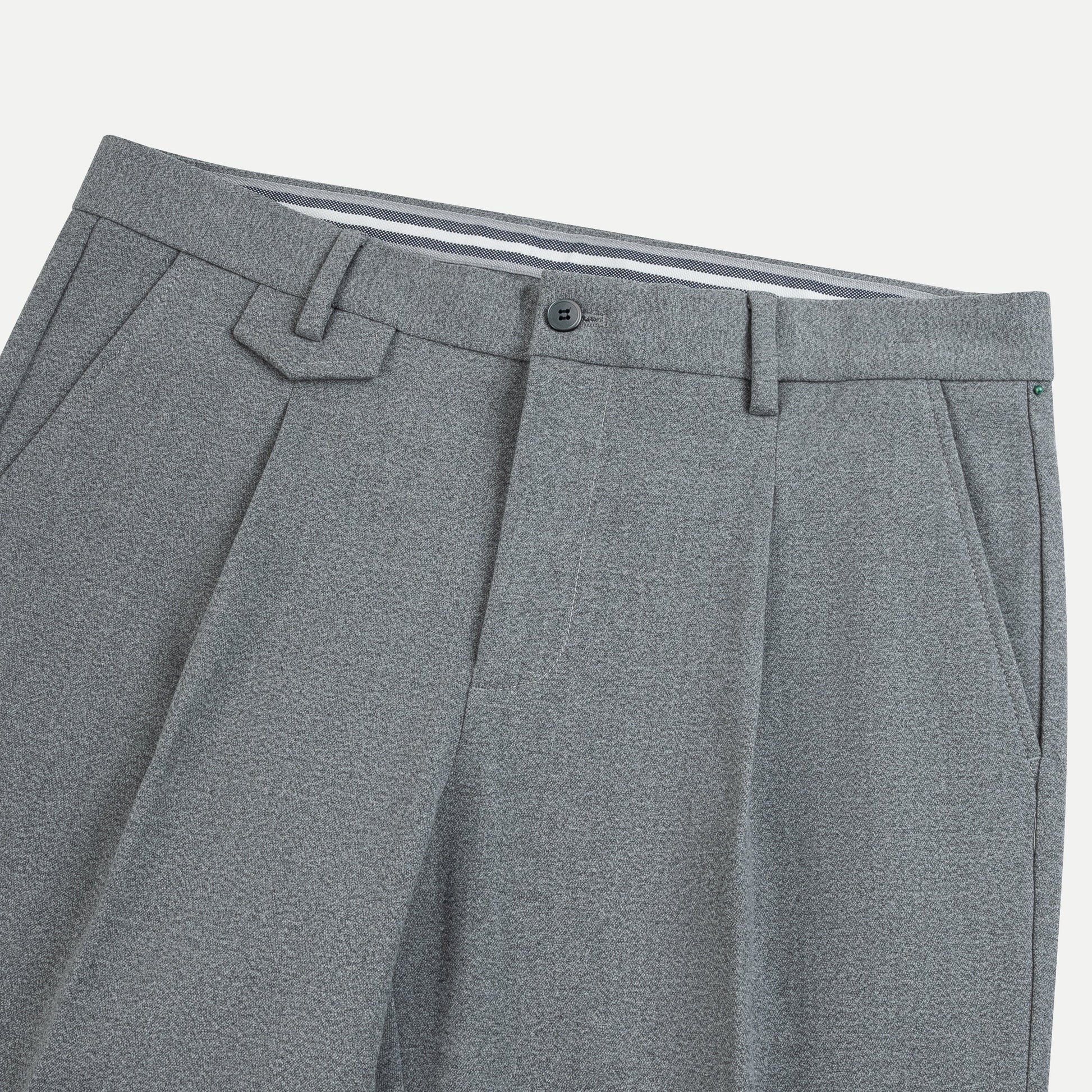 Pleated Slim-Fit Trousers
