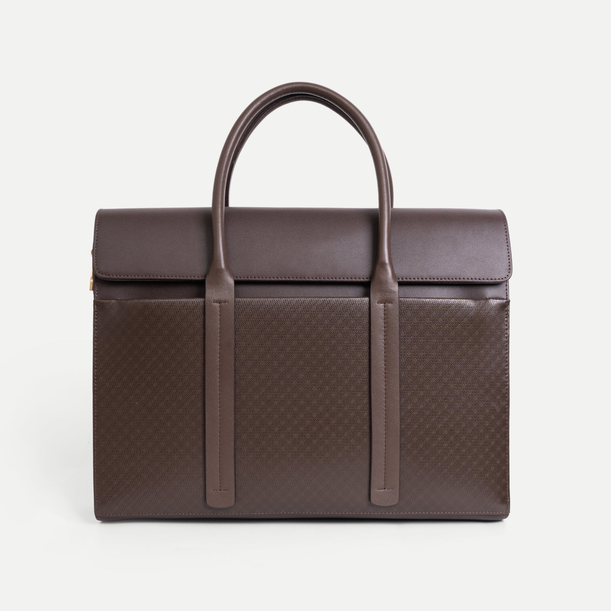 Textured Leather Slim Briefcase