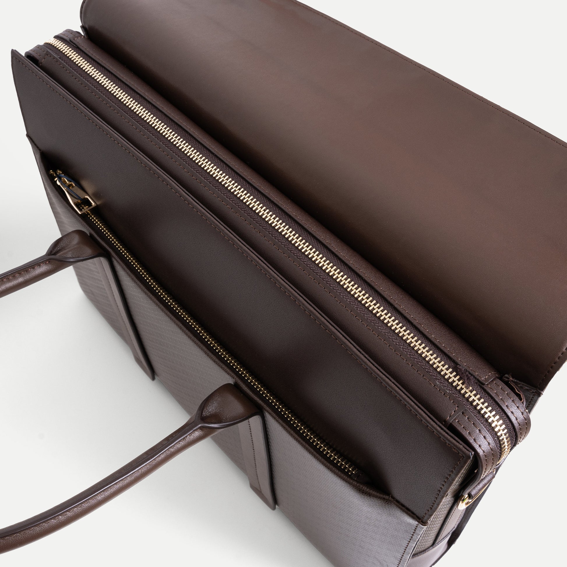 Textured Leather Slim Briefcase