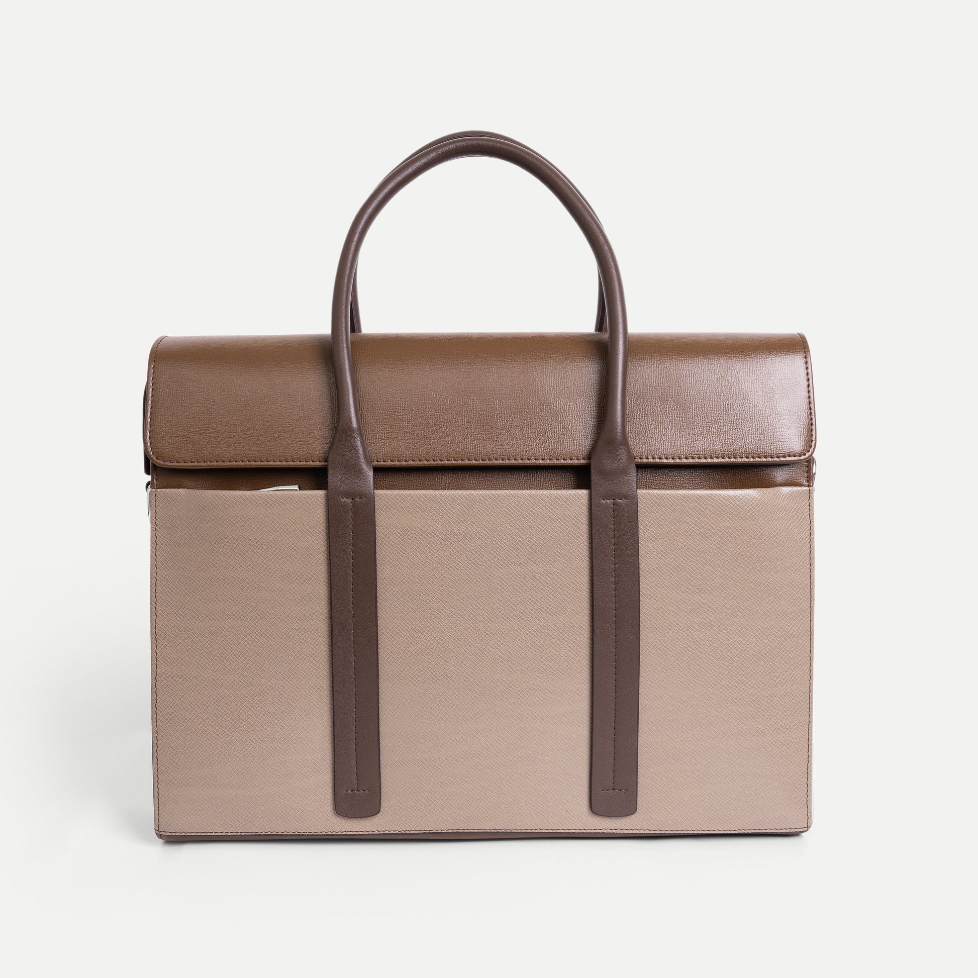 Textured Leather Slim Briefcase