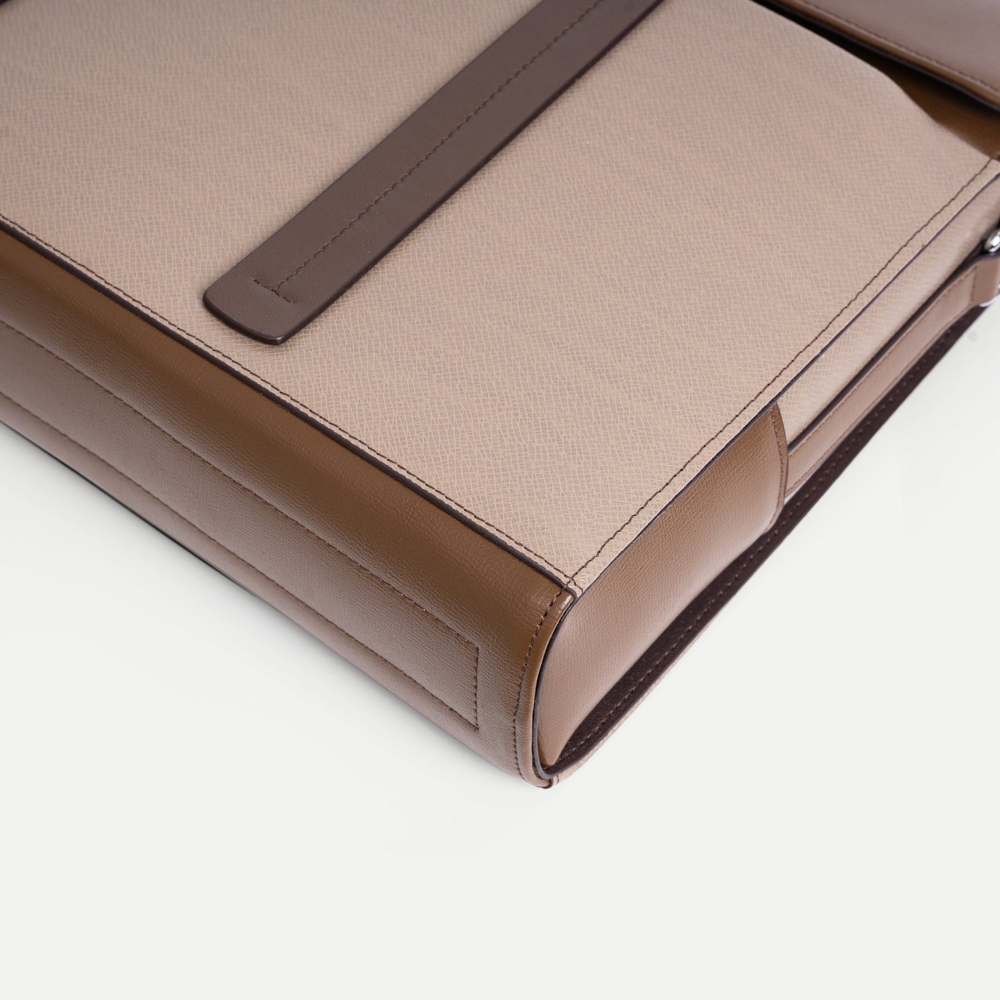 Textured Leather Slim Briefcase