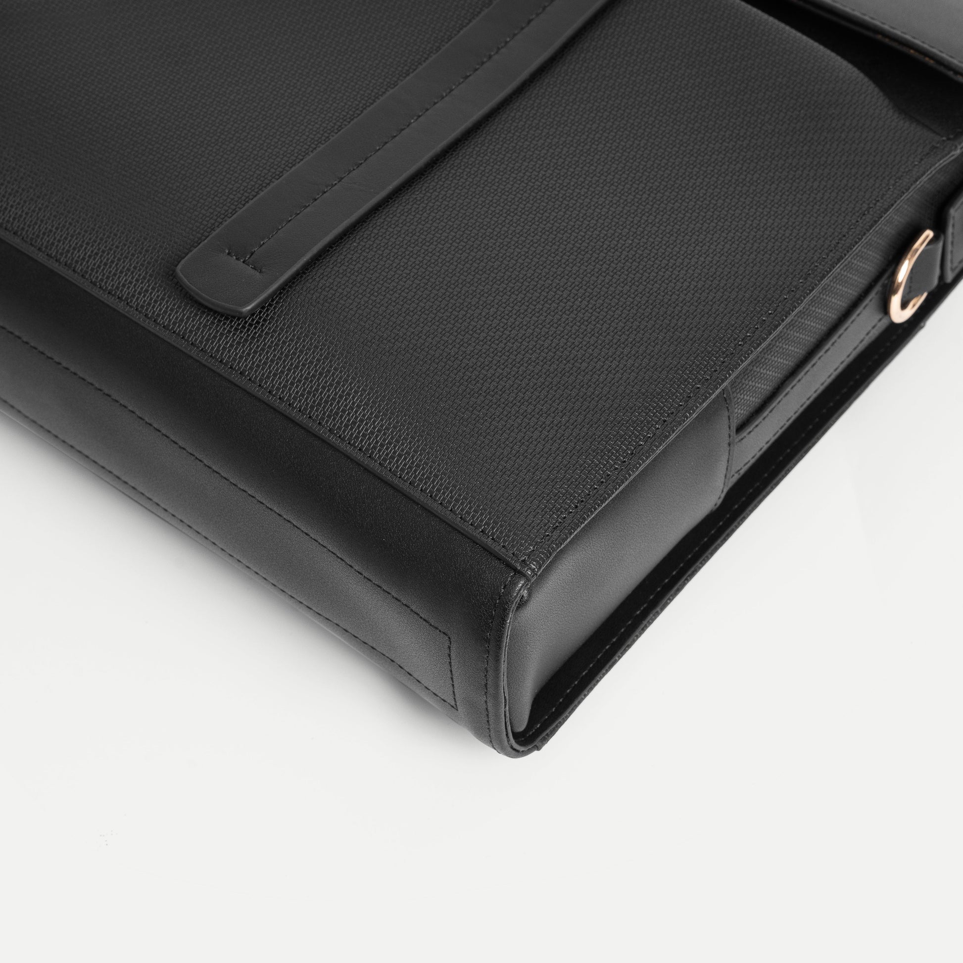 Textured Leather Slim Briefcase