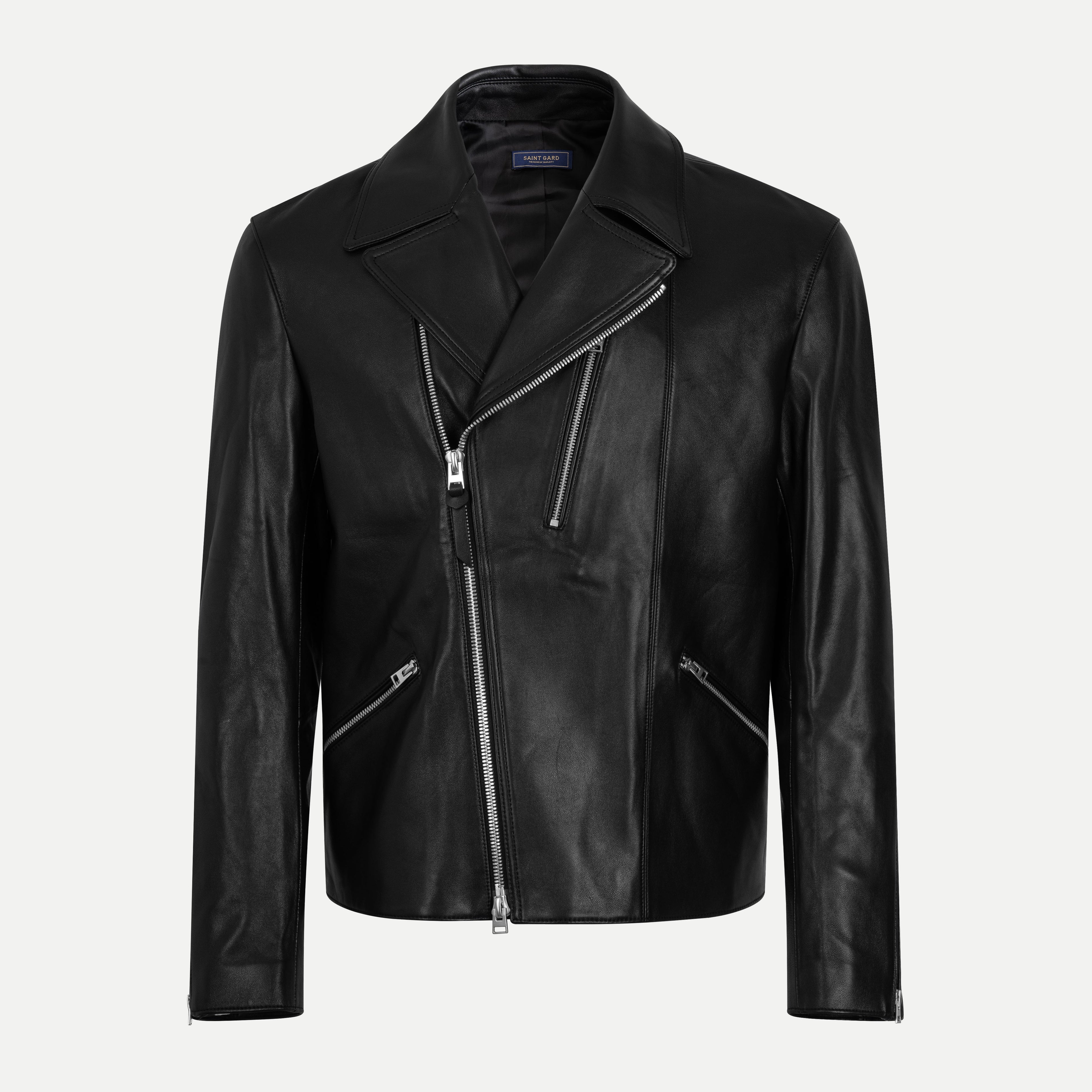 V-Neck Leather Jacket