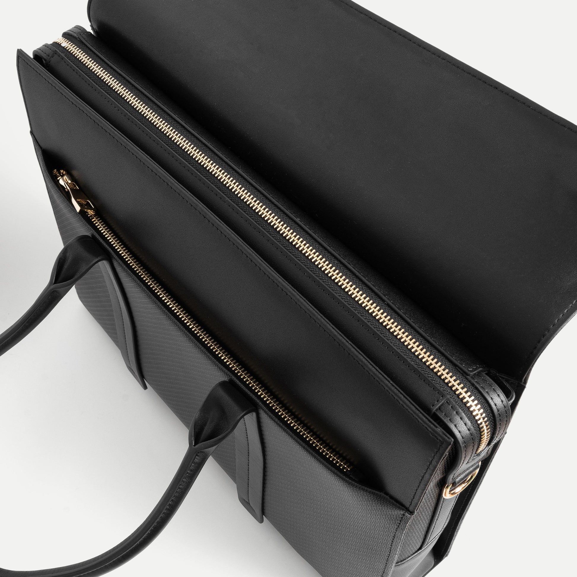 Textured Leather Slim Briefcase