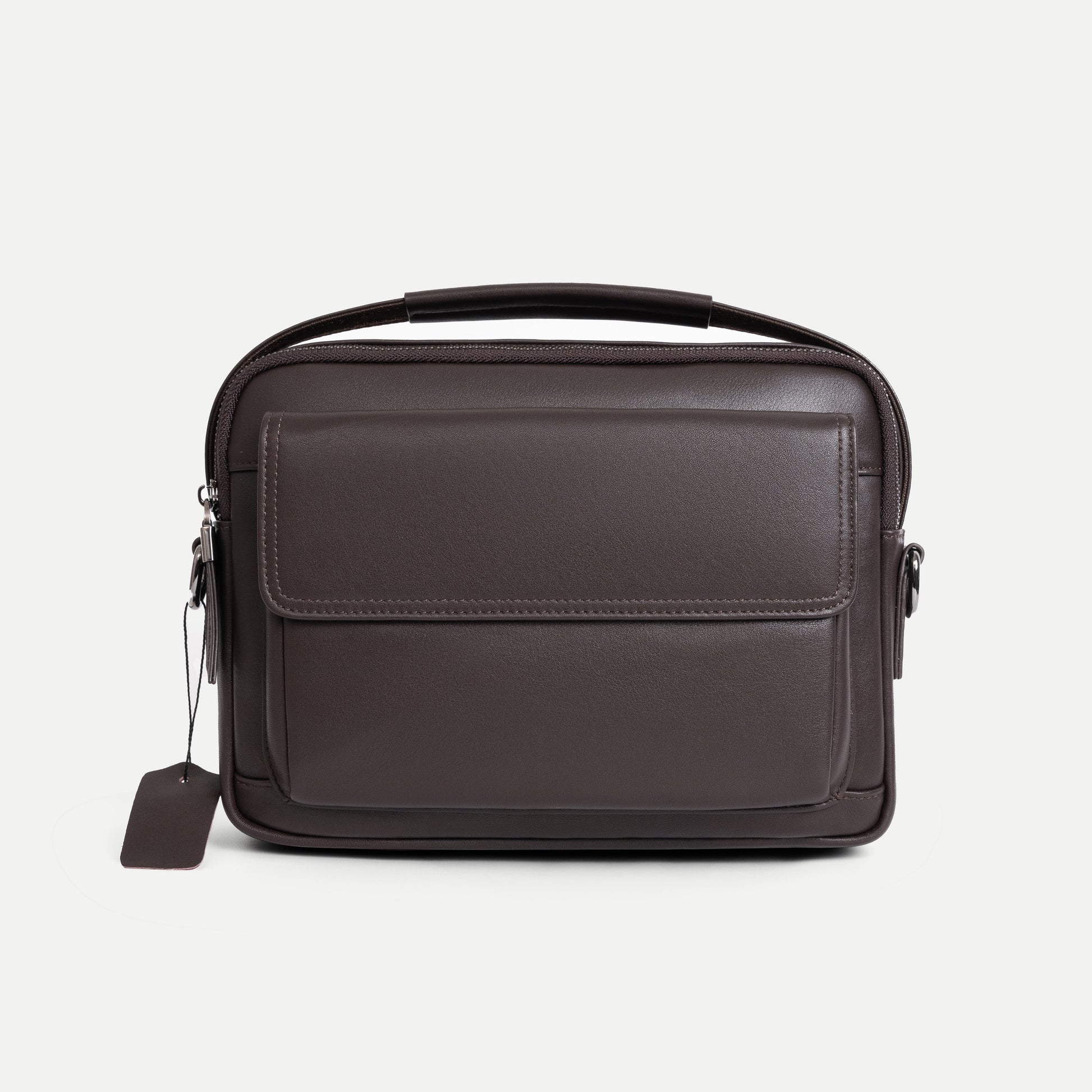 Textured Leather Handheld Bag