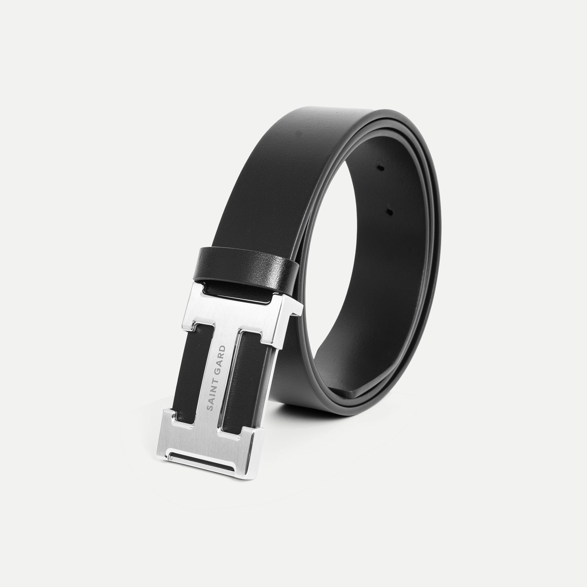 H-Buckle Leather Belt