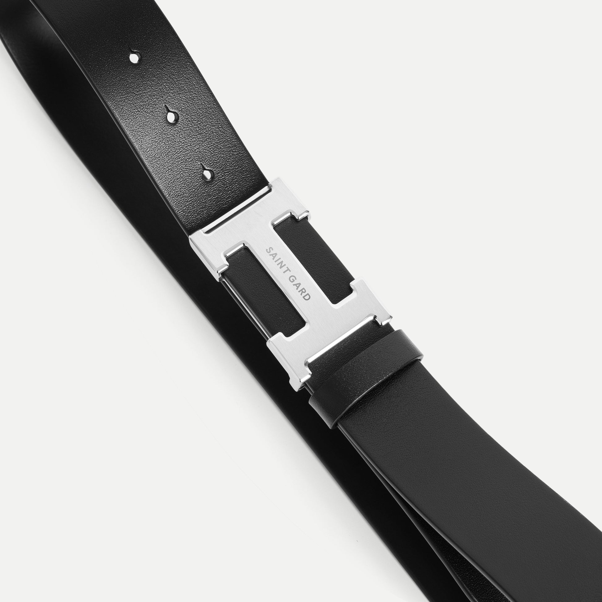 H-Buckle Leather Belt