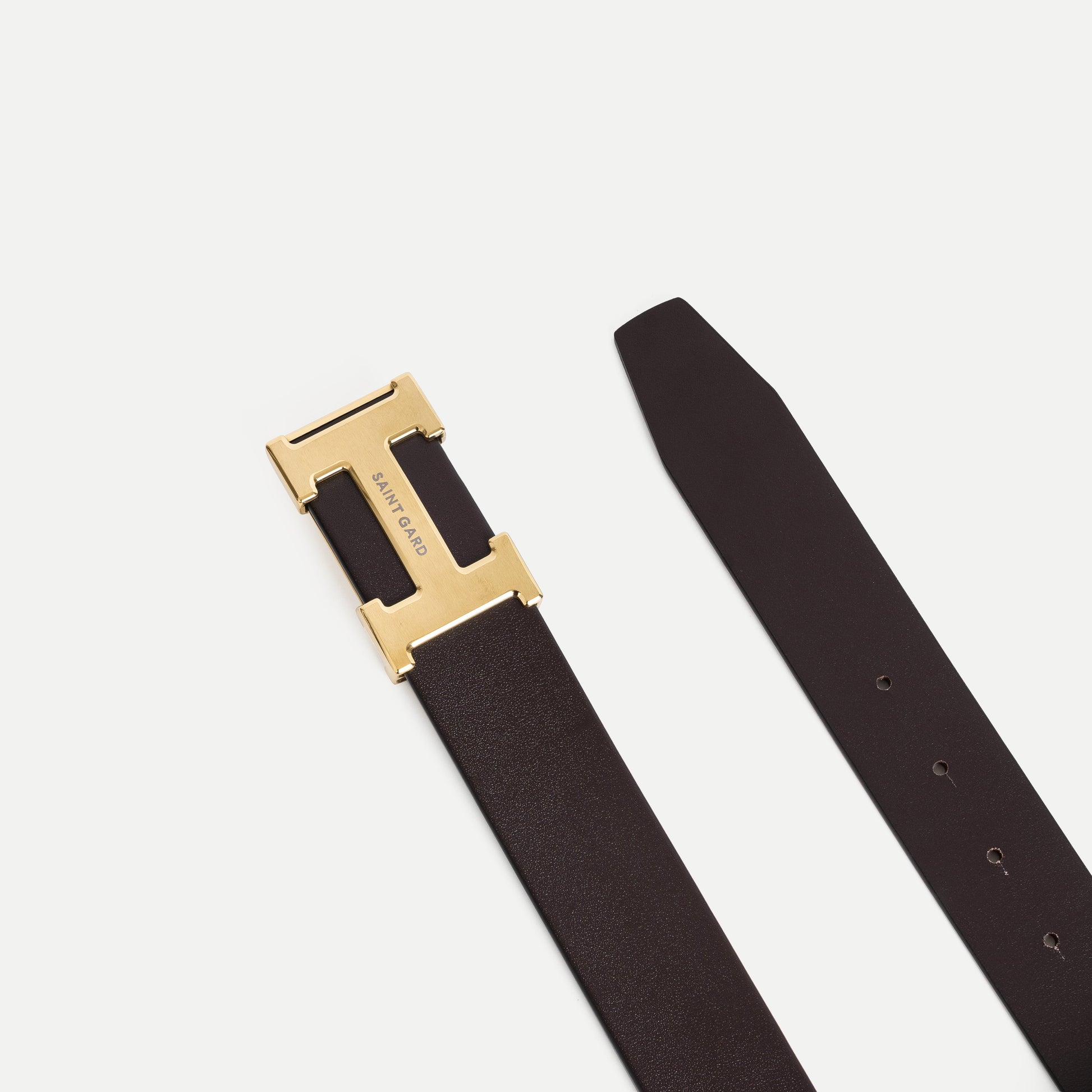 H-Buckle Leather Belt