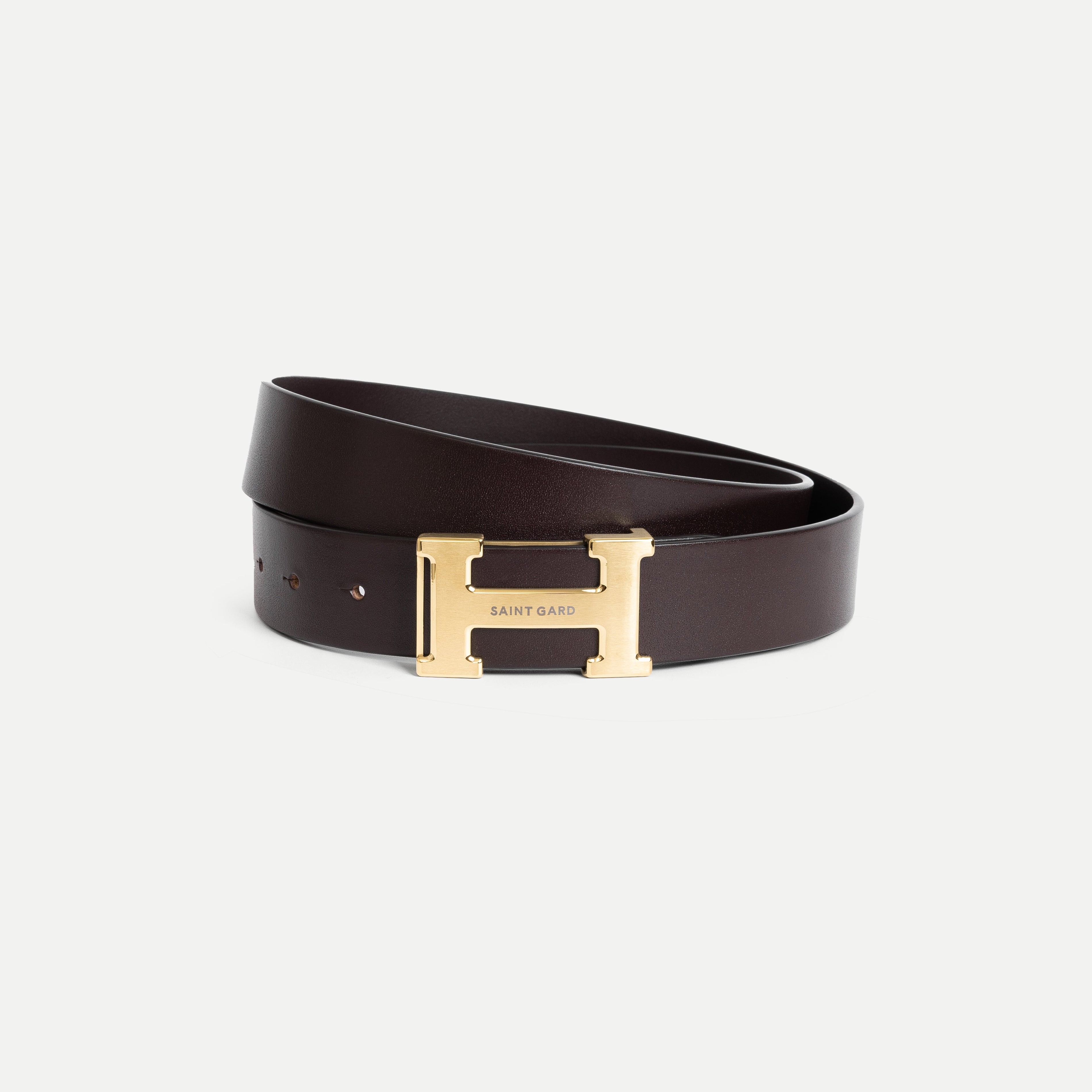 H-Buckle Leather Belt