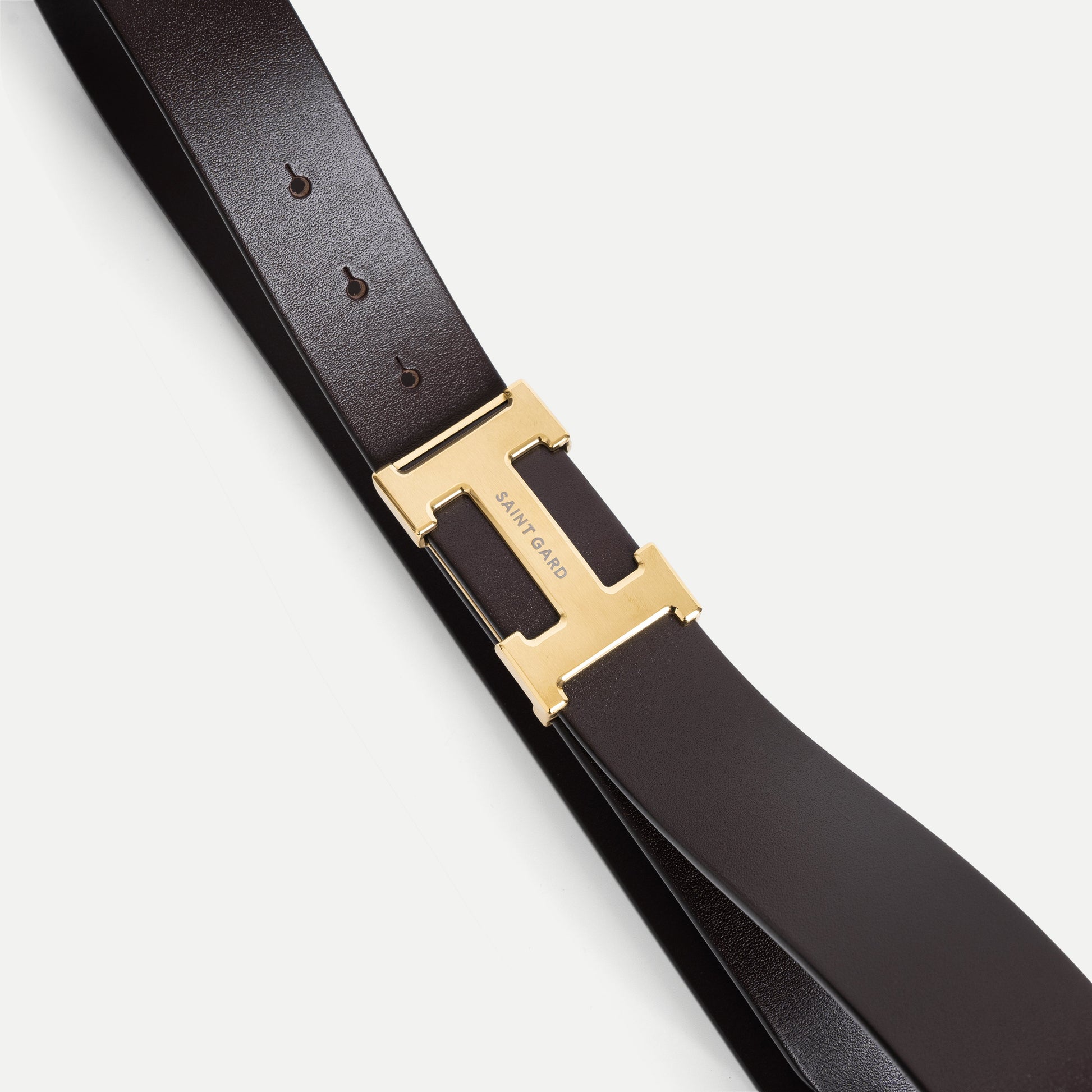 H-Buckle Leather Belt