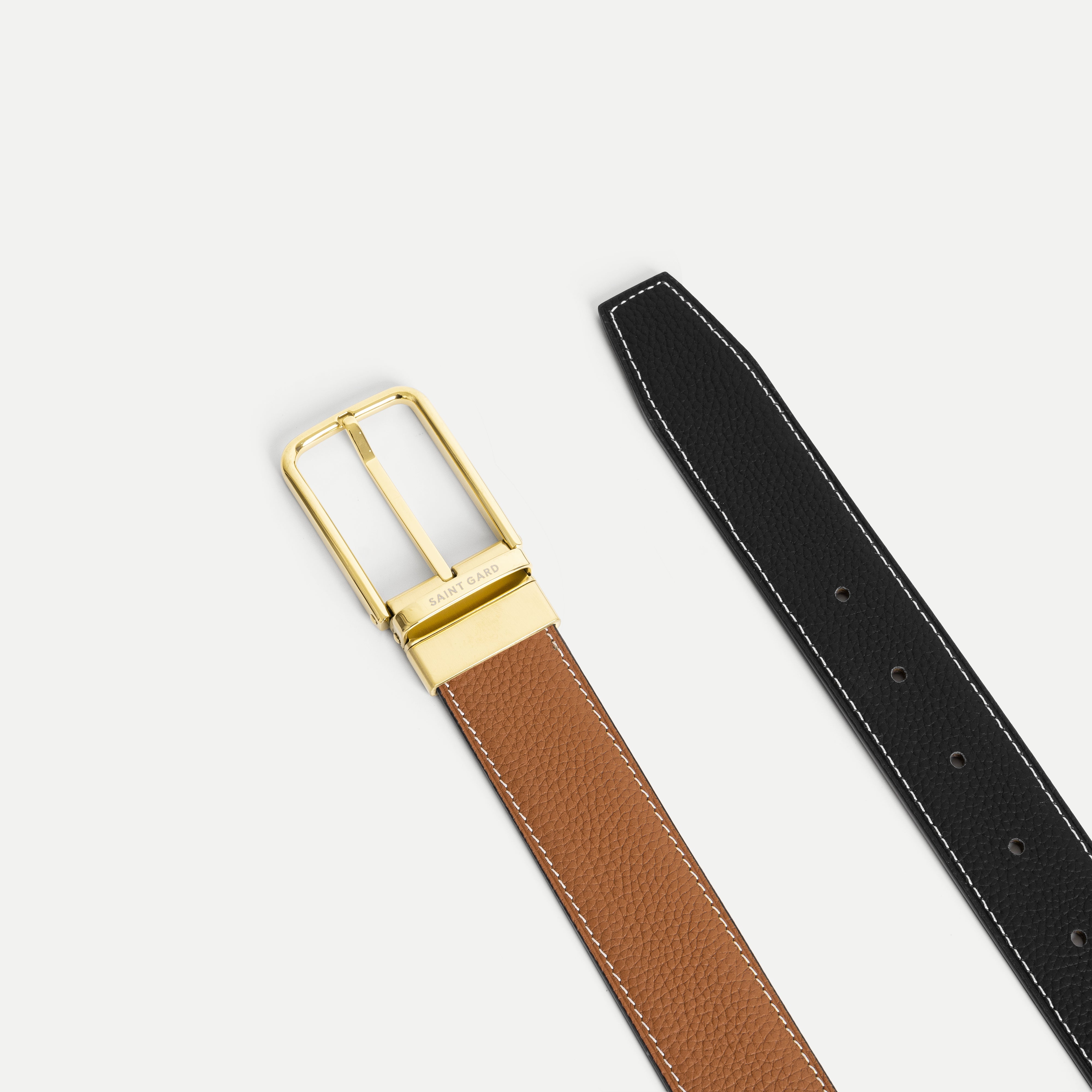 Minimal Cowhide Leather Belt – SAINT GARD GLOBAL