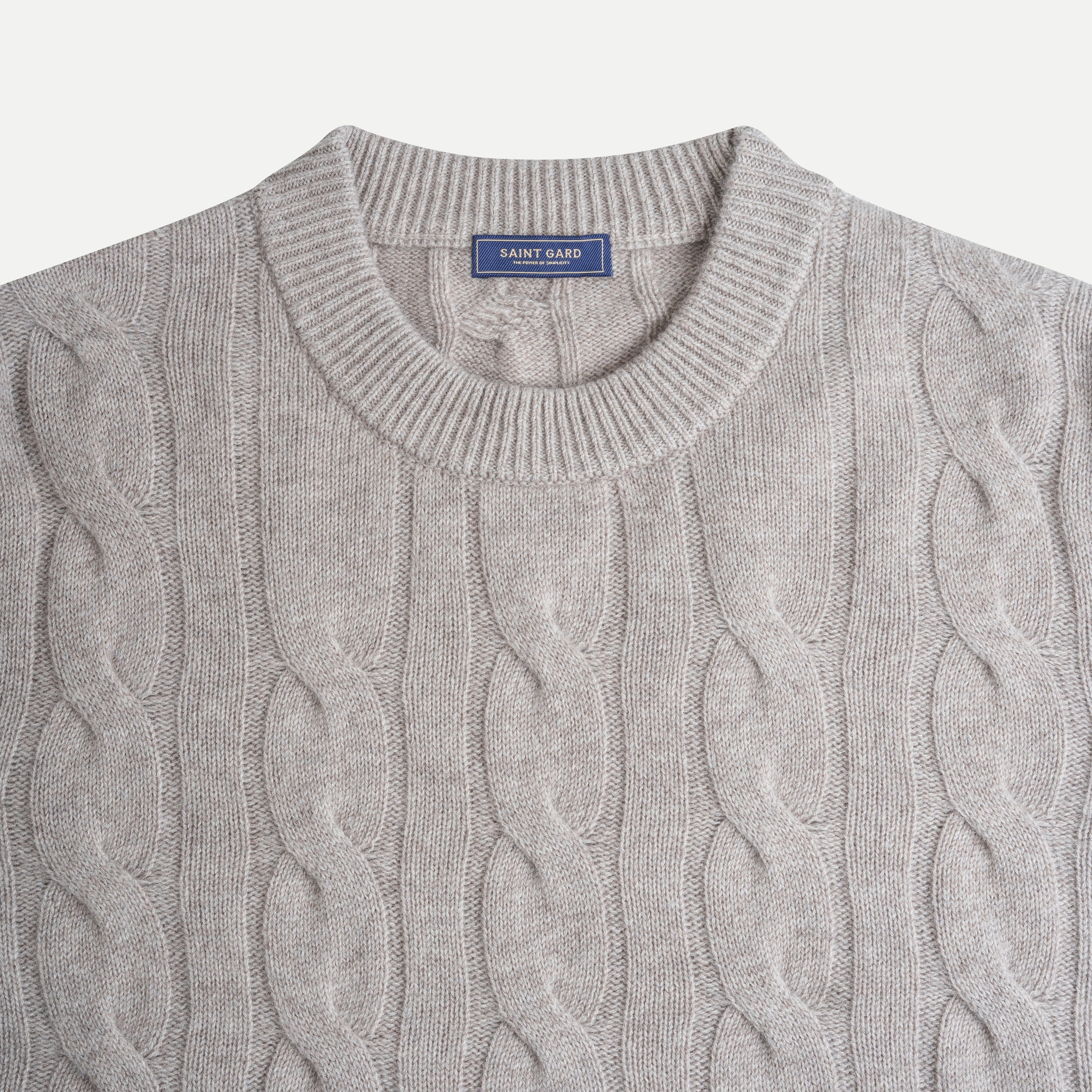 Cable-Knit Cashmere-Blend Sweater