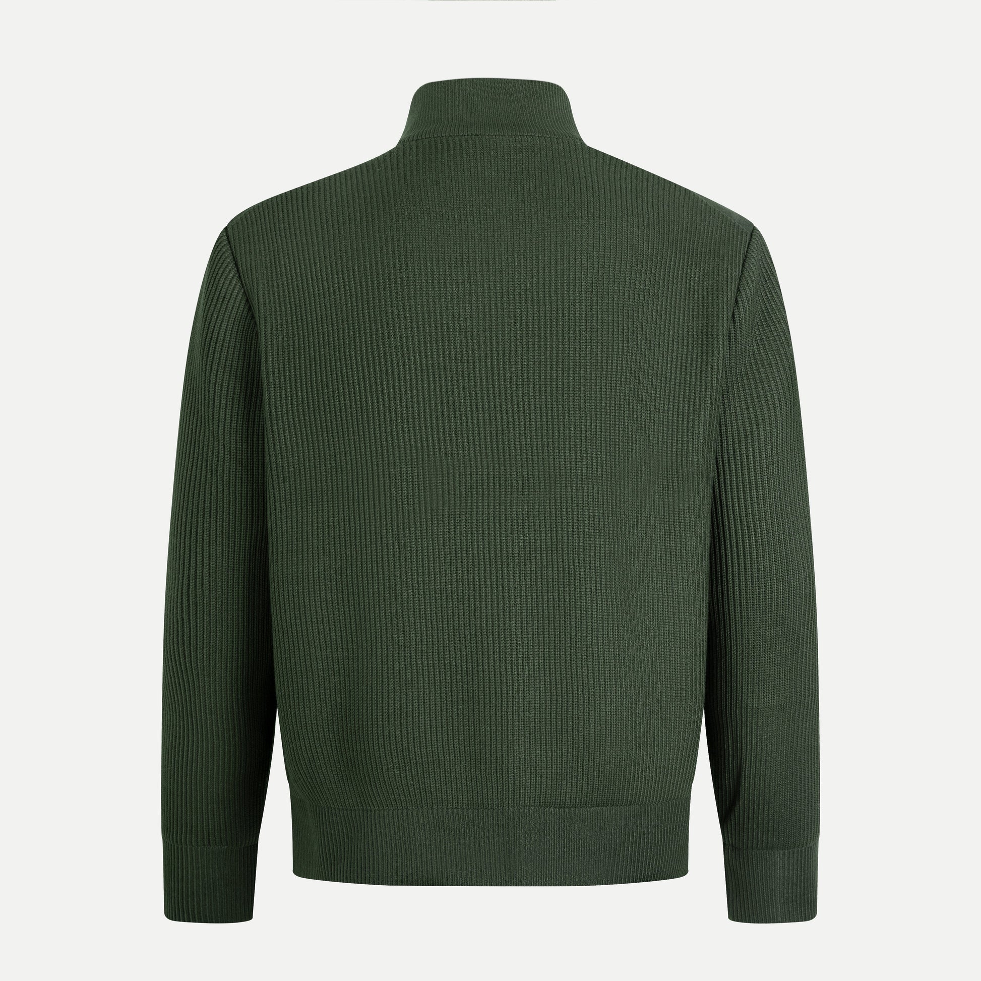 Suede & Knit Zip Jacket