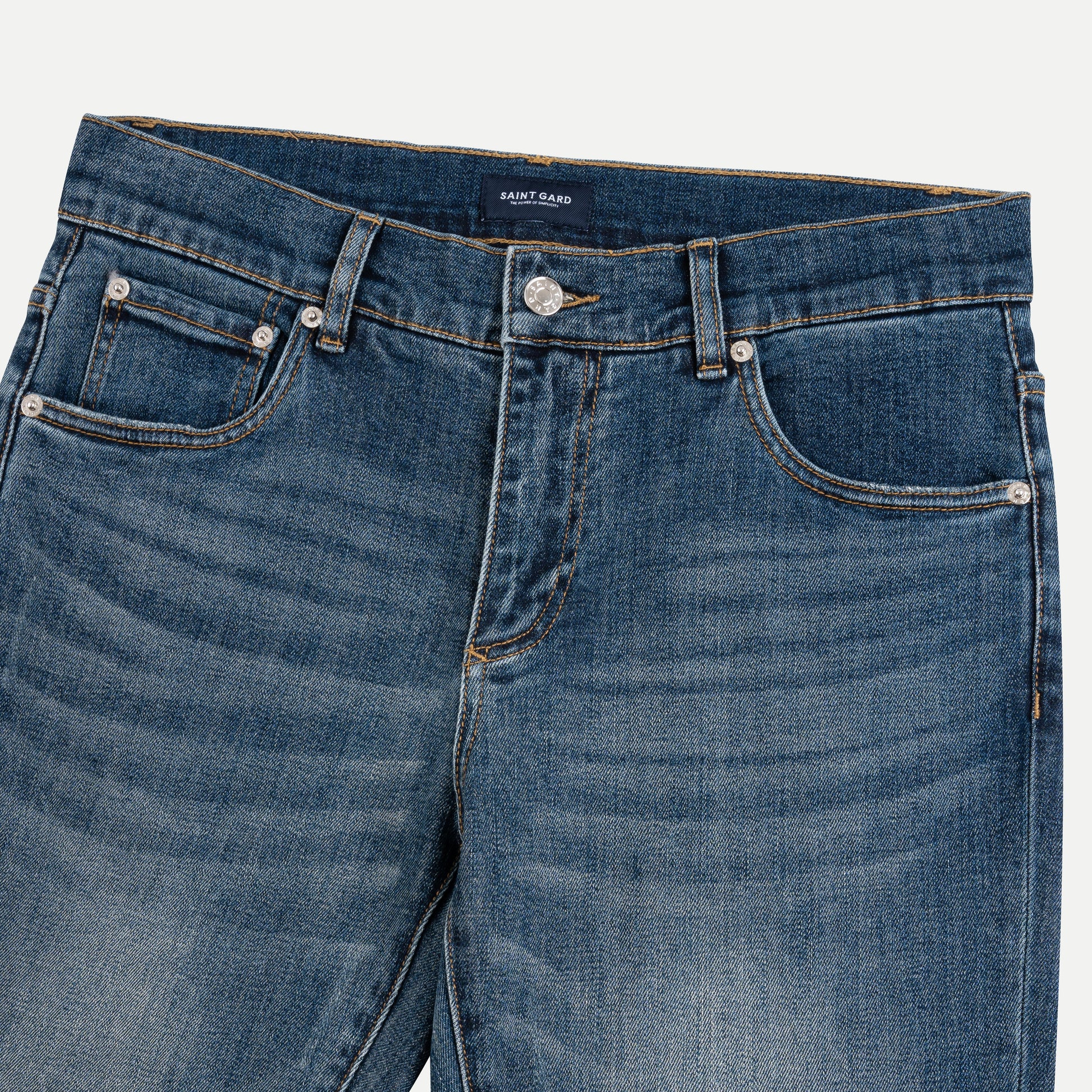 Straight-Fit Denim Trousers