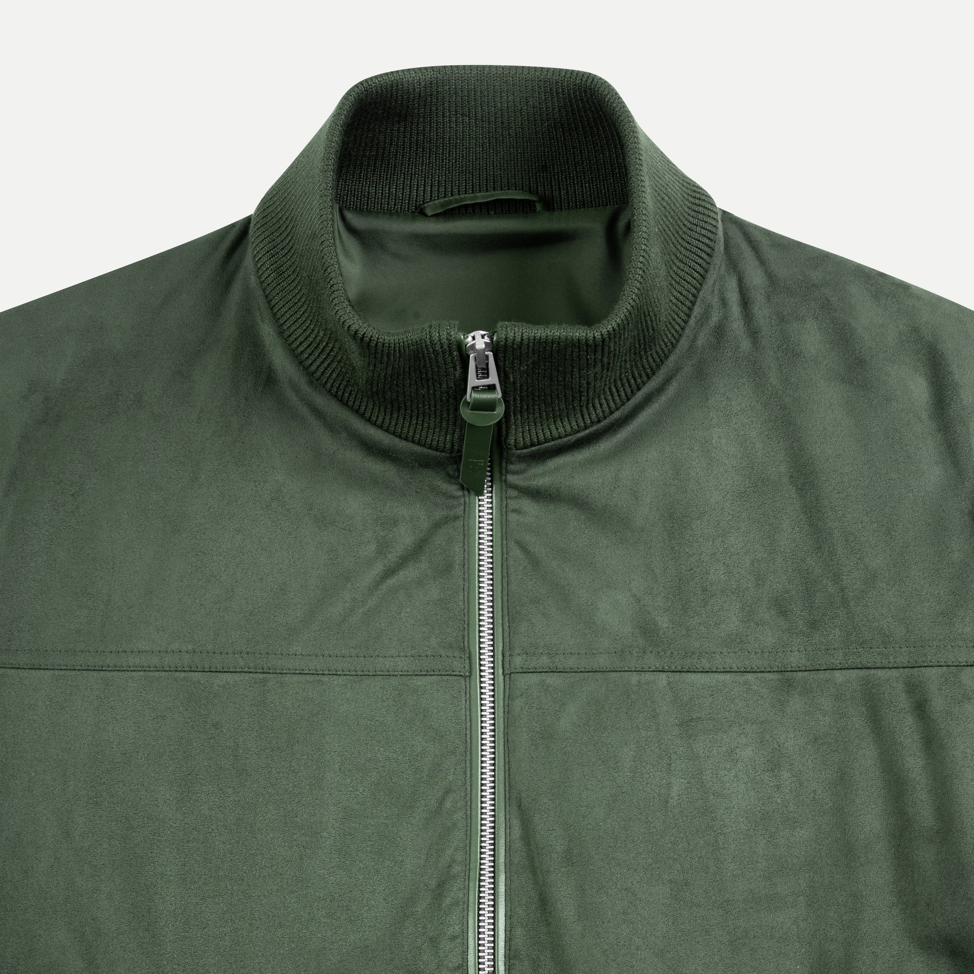 Suede & Knit Zip Jacket