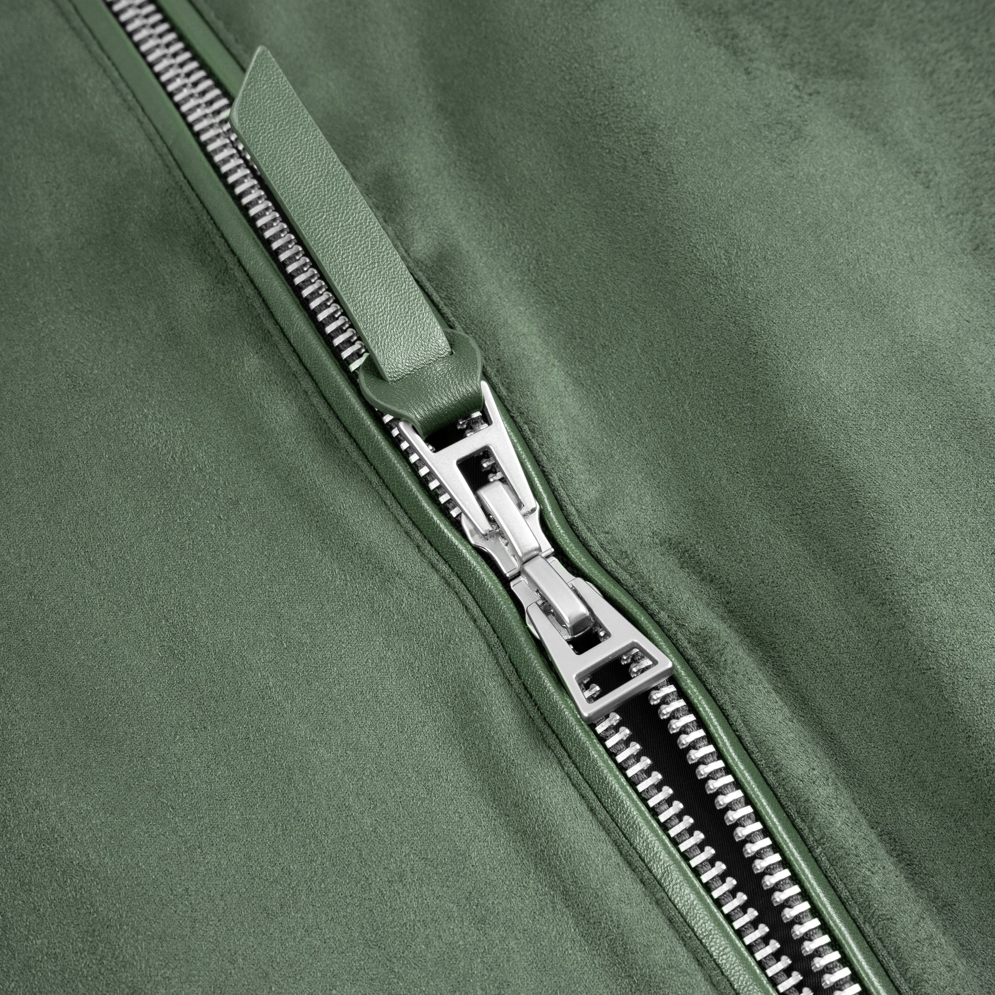 Suede & Knit Zip Jacket