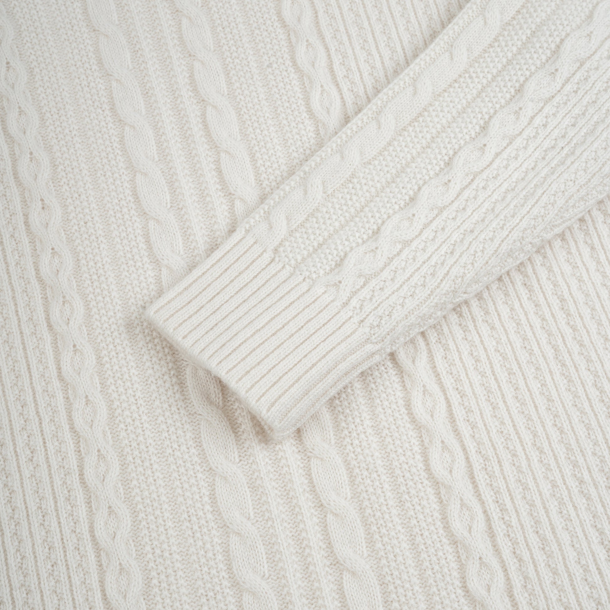 Twisted-Yarn Crewneck Knit Sweater