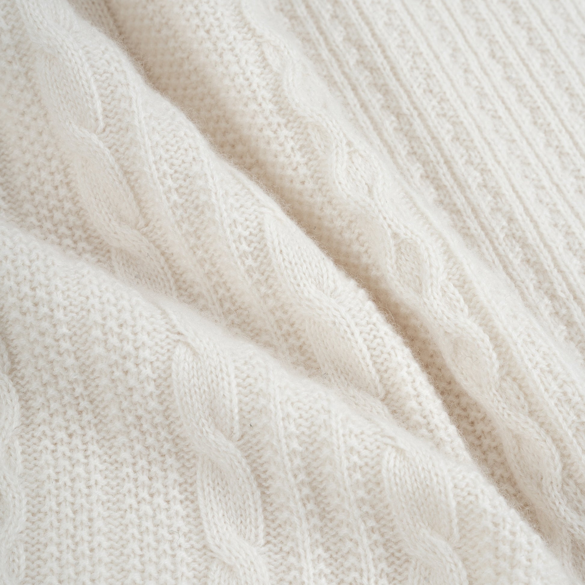 Twisted-Yarn Crewneck Knit Sweater