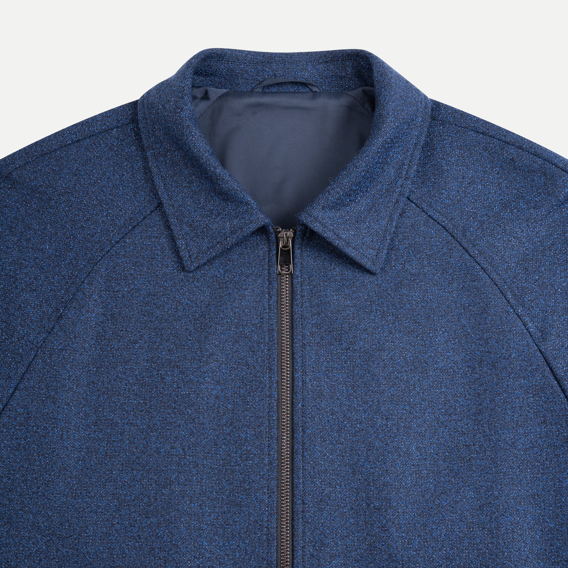Wool-Blend Zip Jacket with Flap Pockets