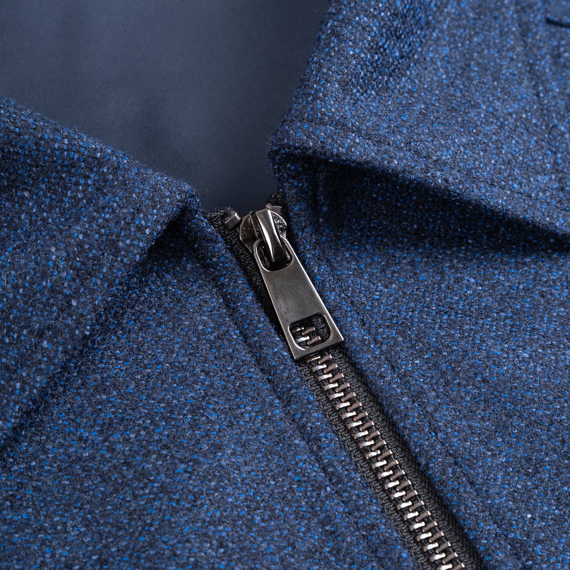Wool-Blend Zip Jacket with Flap Pockets