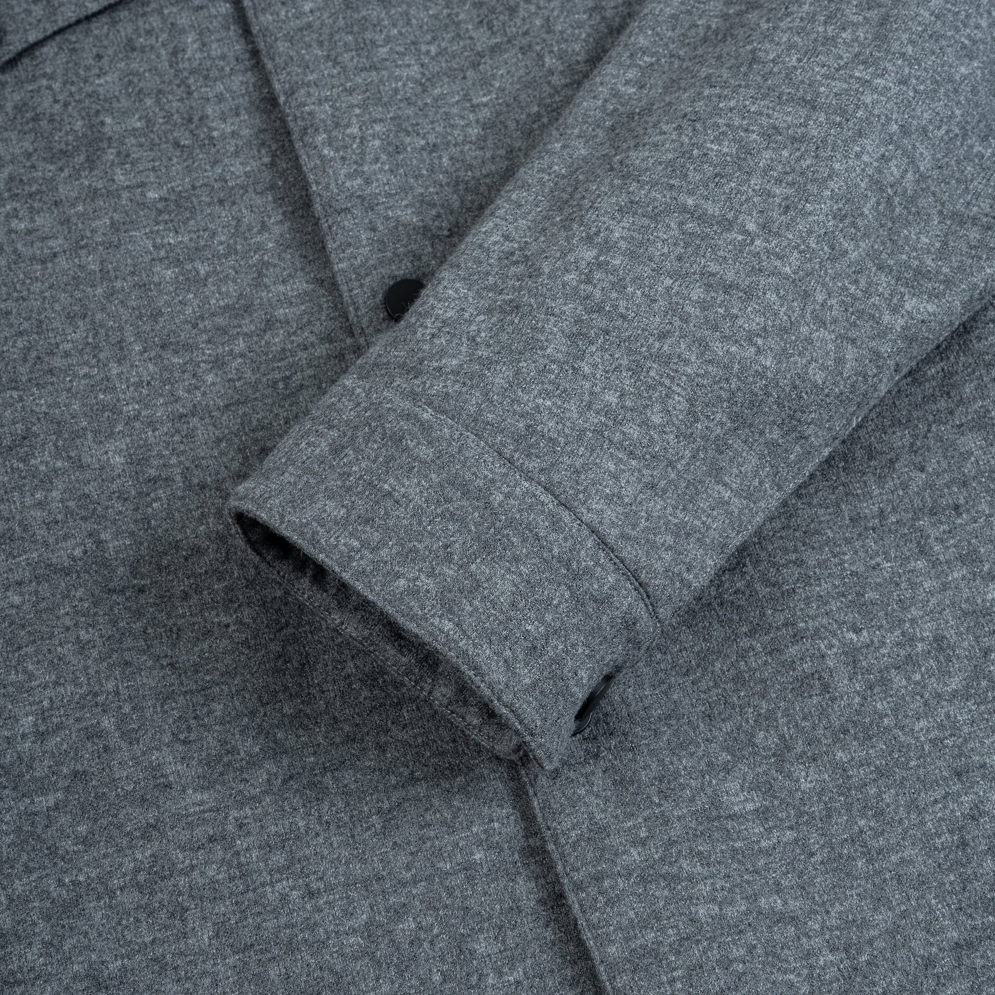 Wool Shirt Jacket with Flap Chest Pocket