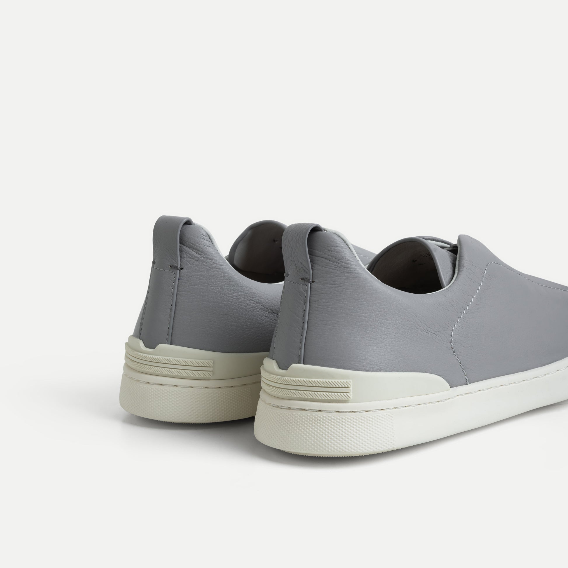 Triple Stitch Leather Slip-On Shoe