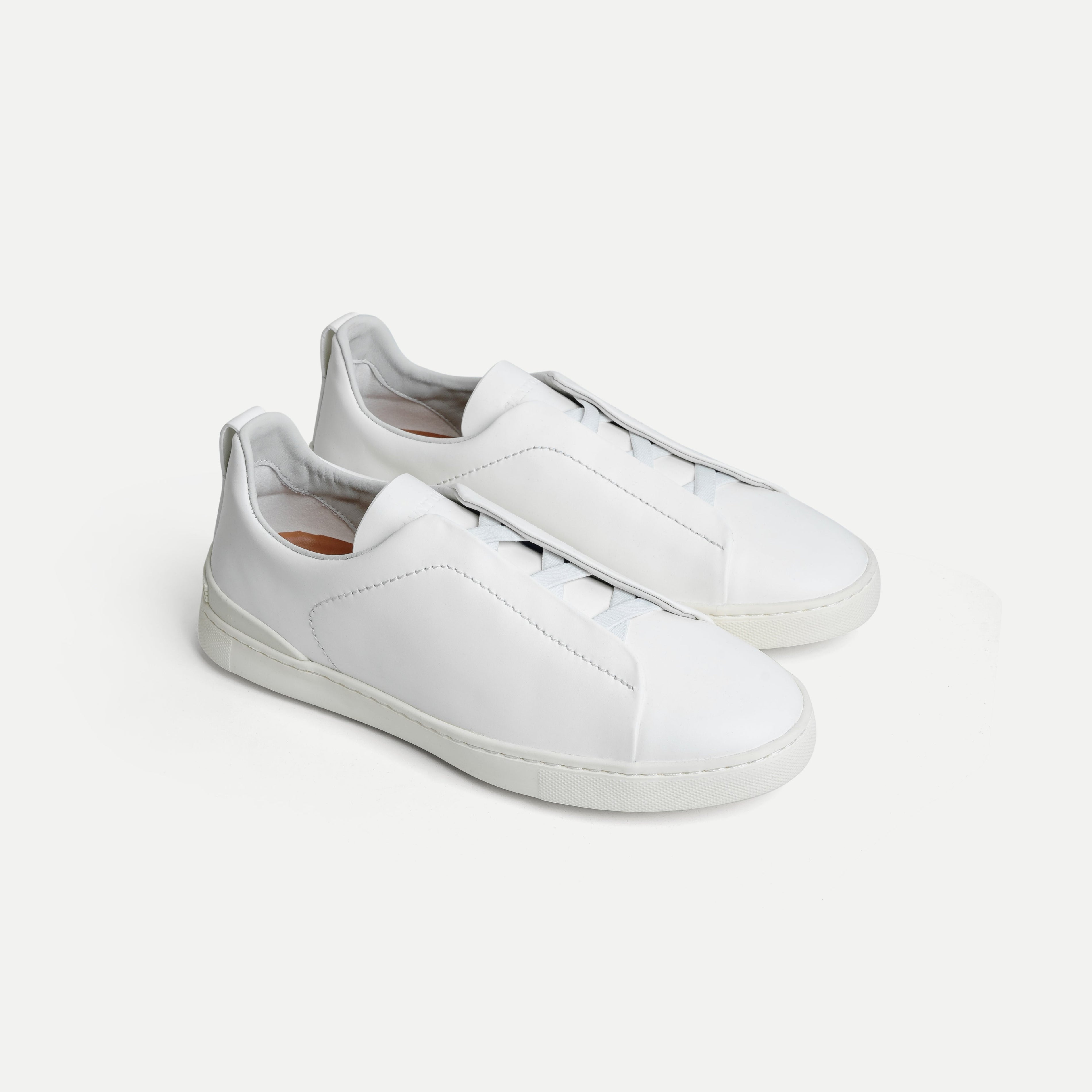 Triple Stitch Leather Slip-On Shoe