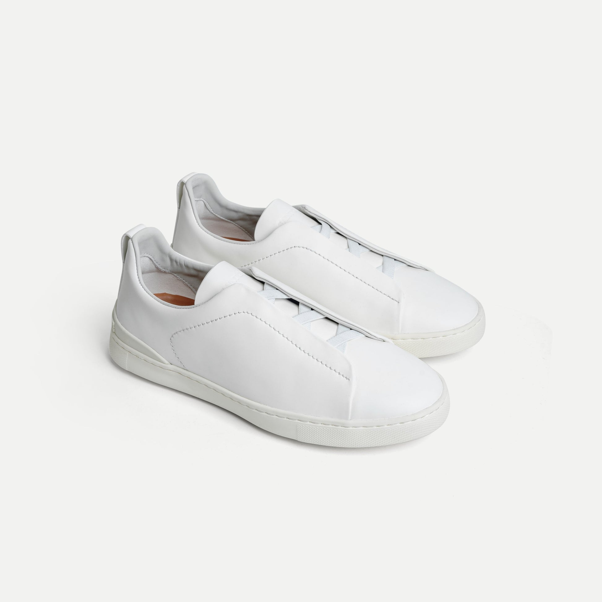 Triple Stitch Leather Slip-On Shoe