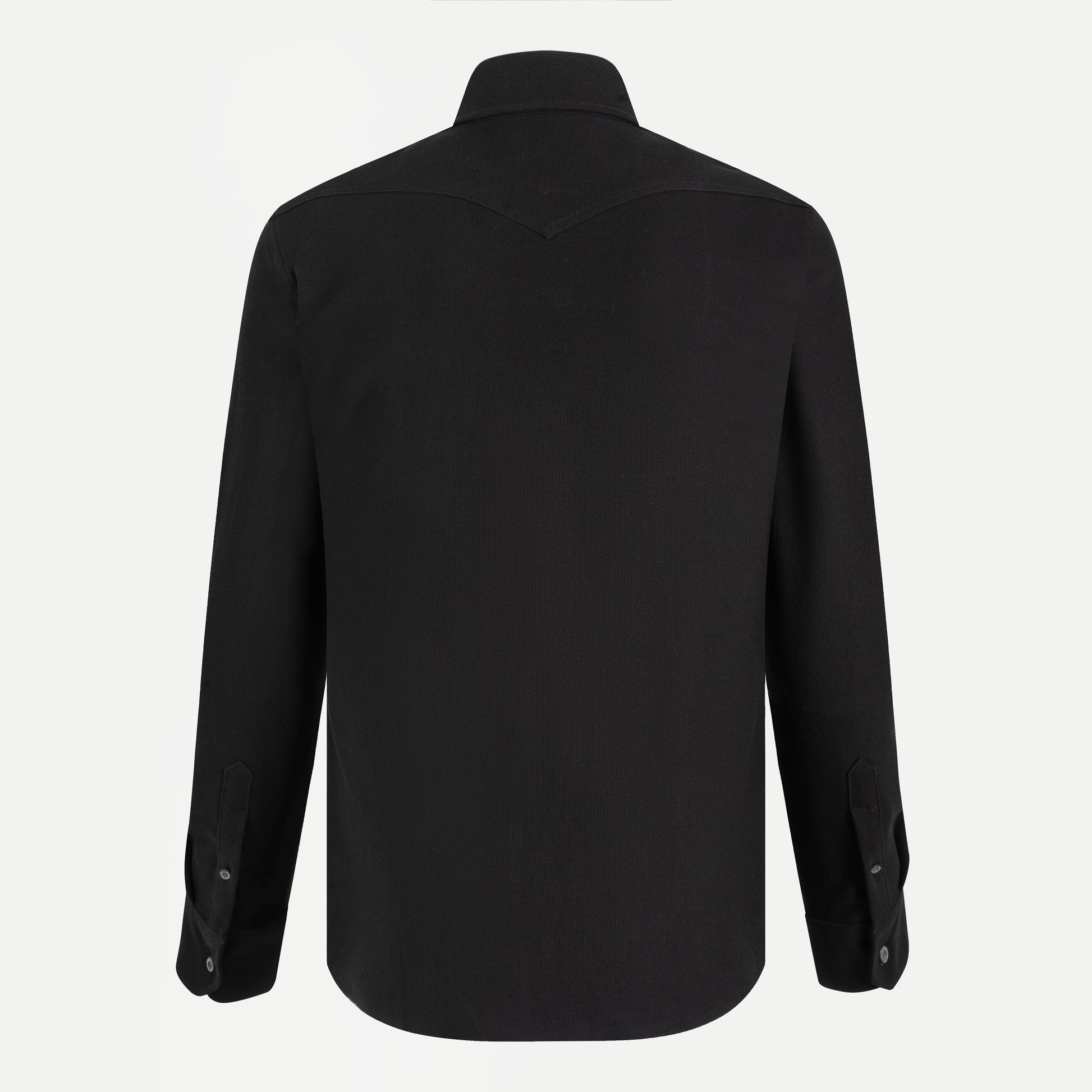 Long-Sleeve Cotton Piqué Shirt