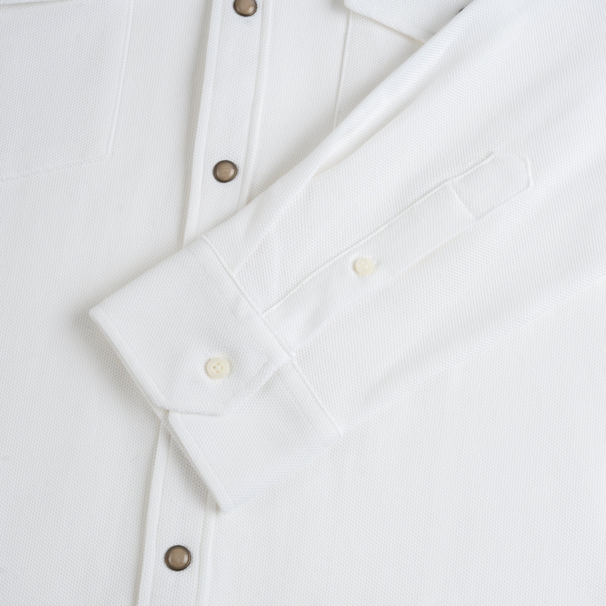 Long-Sleeve Cotton Piqué Shirt