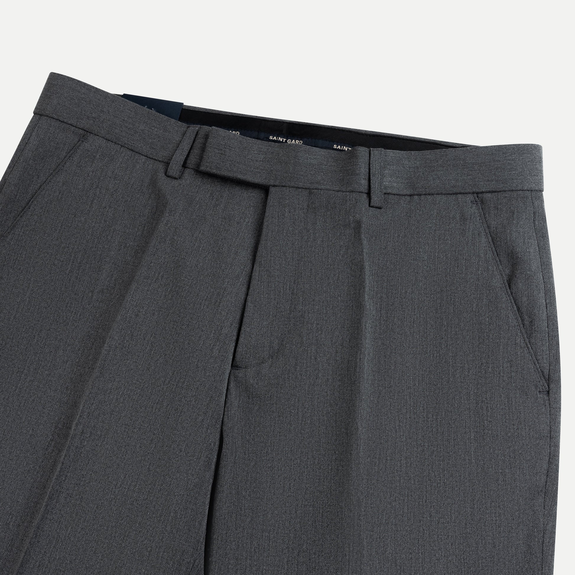 Pleated Cotton Twill Trousers