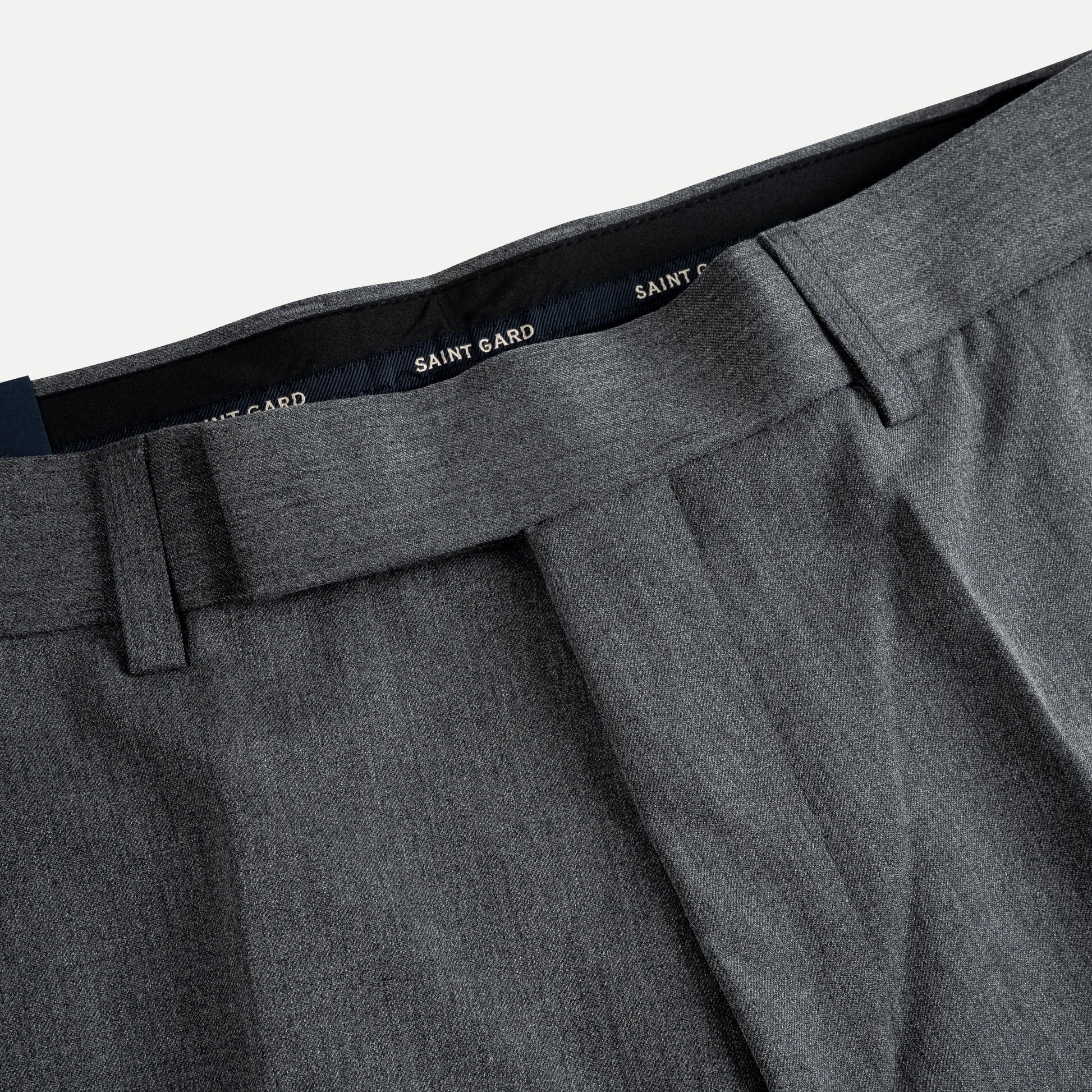 Pleated Cotton Twill Trousers