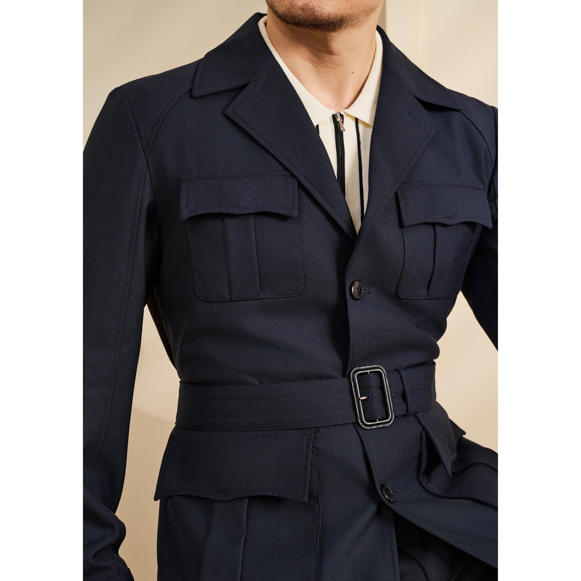 Safari Jacket with Removable Belt