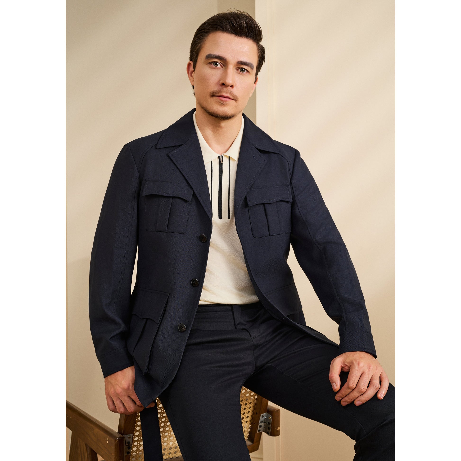 Safari Jacket with Removable Belt