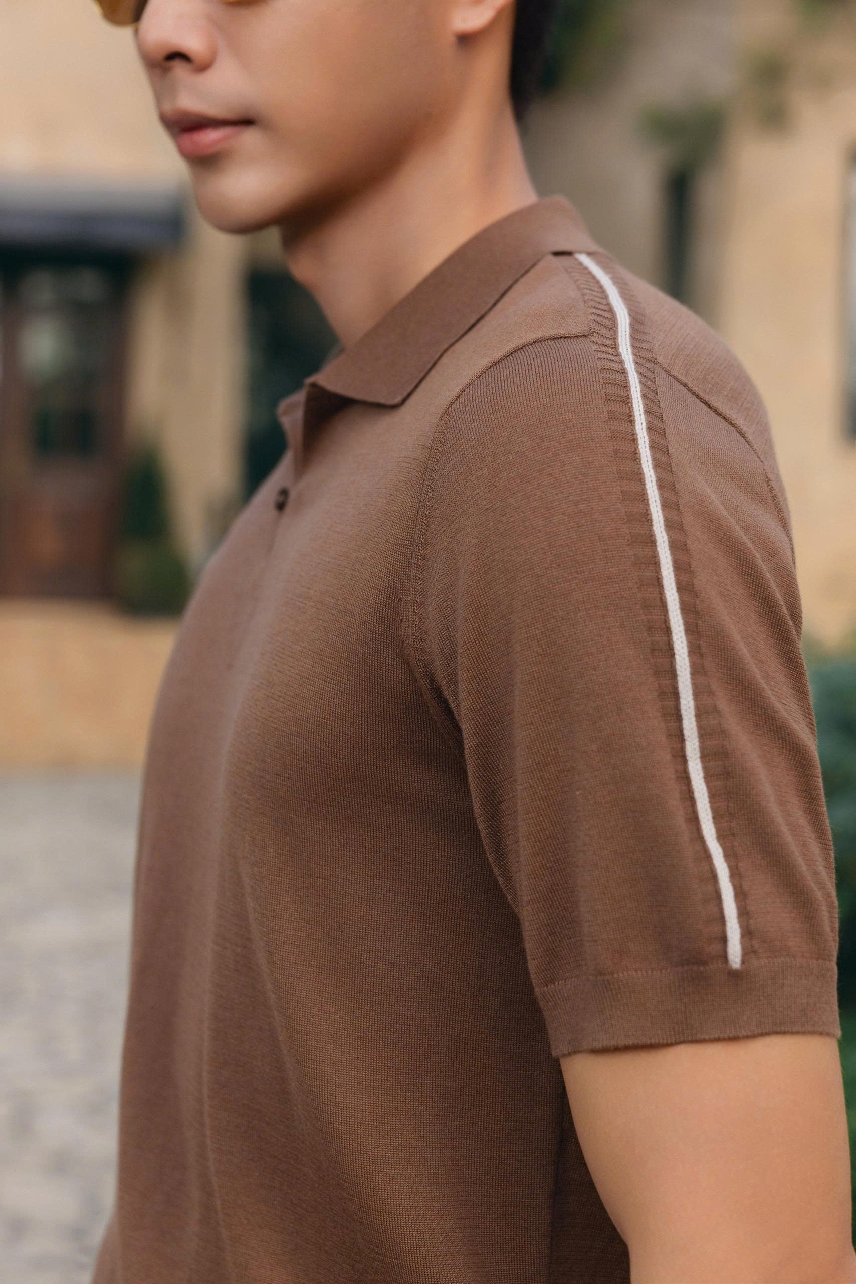 Knit Button Polo Shirt